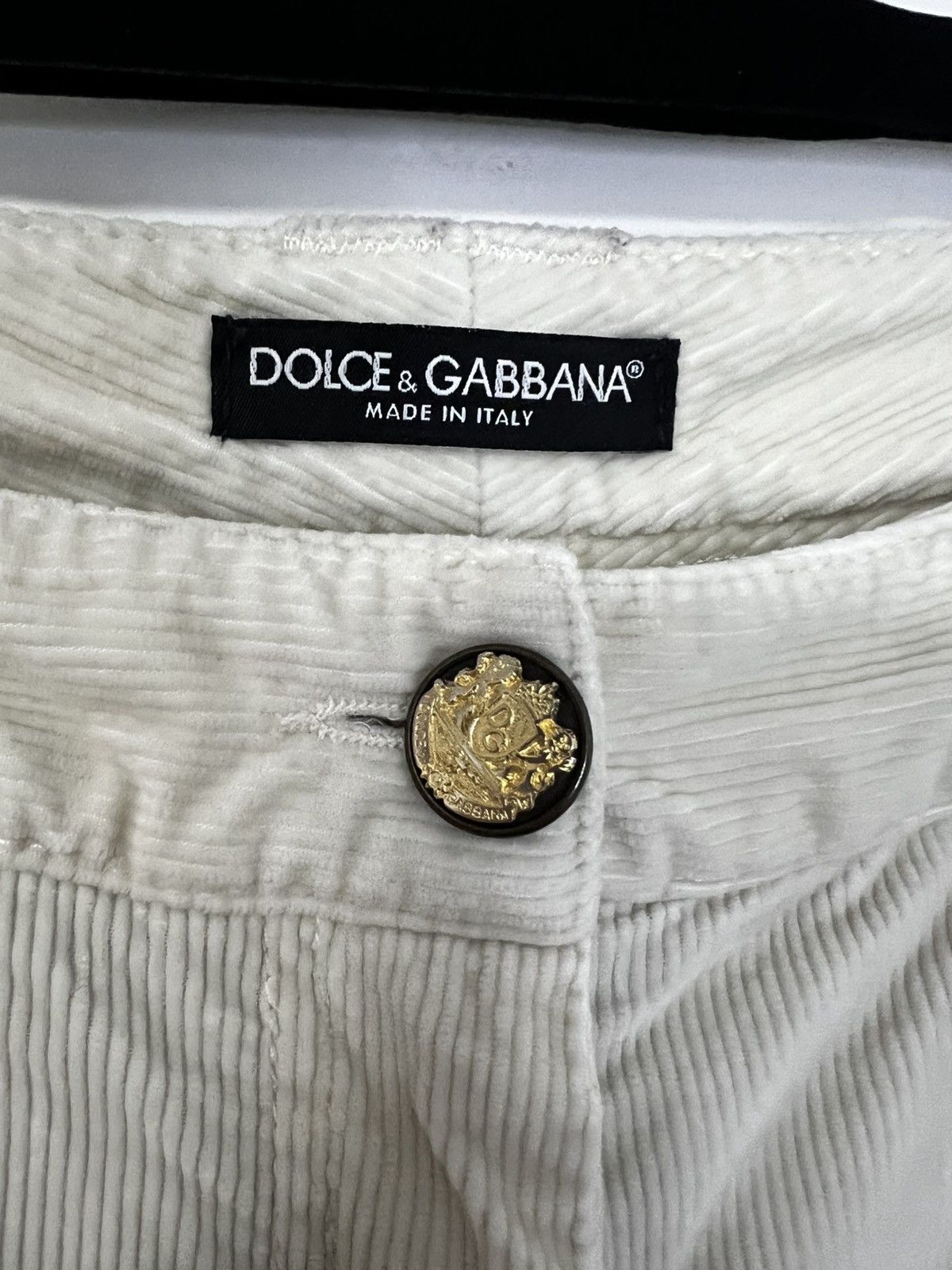 Dolce & Gabbana Dolce & gabbana white corduroy pants trousers L Size 32" / US 10 / IT 46 - 2 Thumbnail