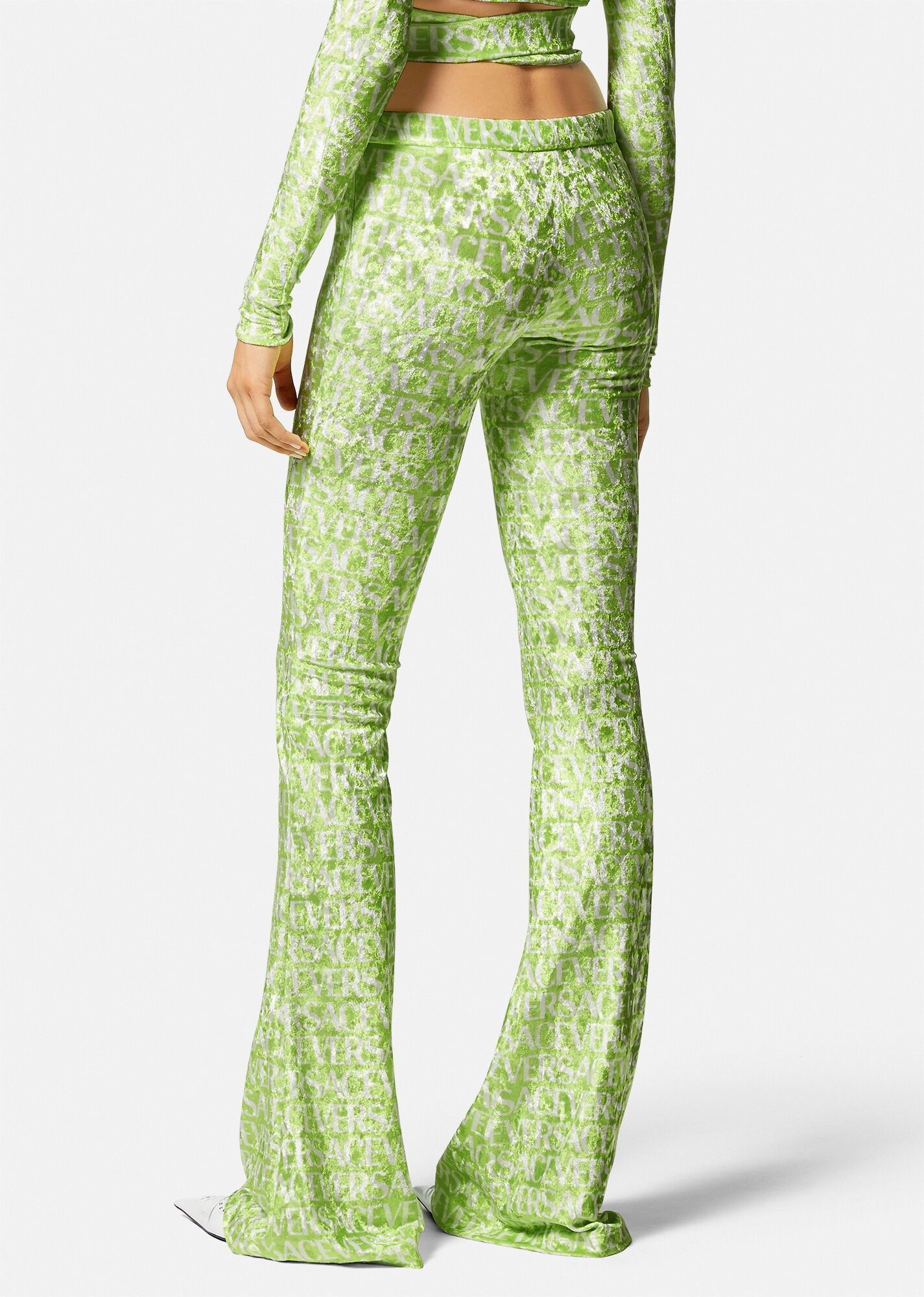 Versace o1y0226 Logo Sweatpant in Light Green/White Size 26" / US 2 / IT 38 - 3 Thumbnail