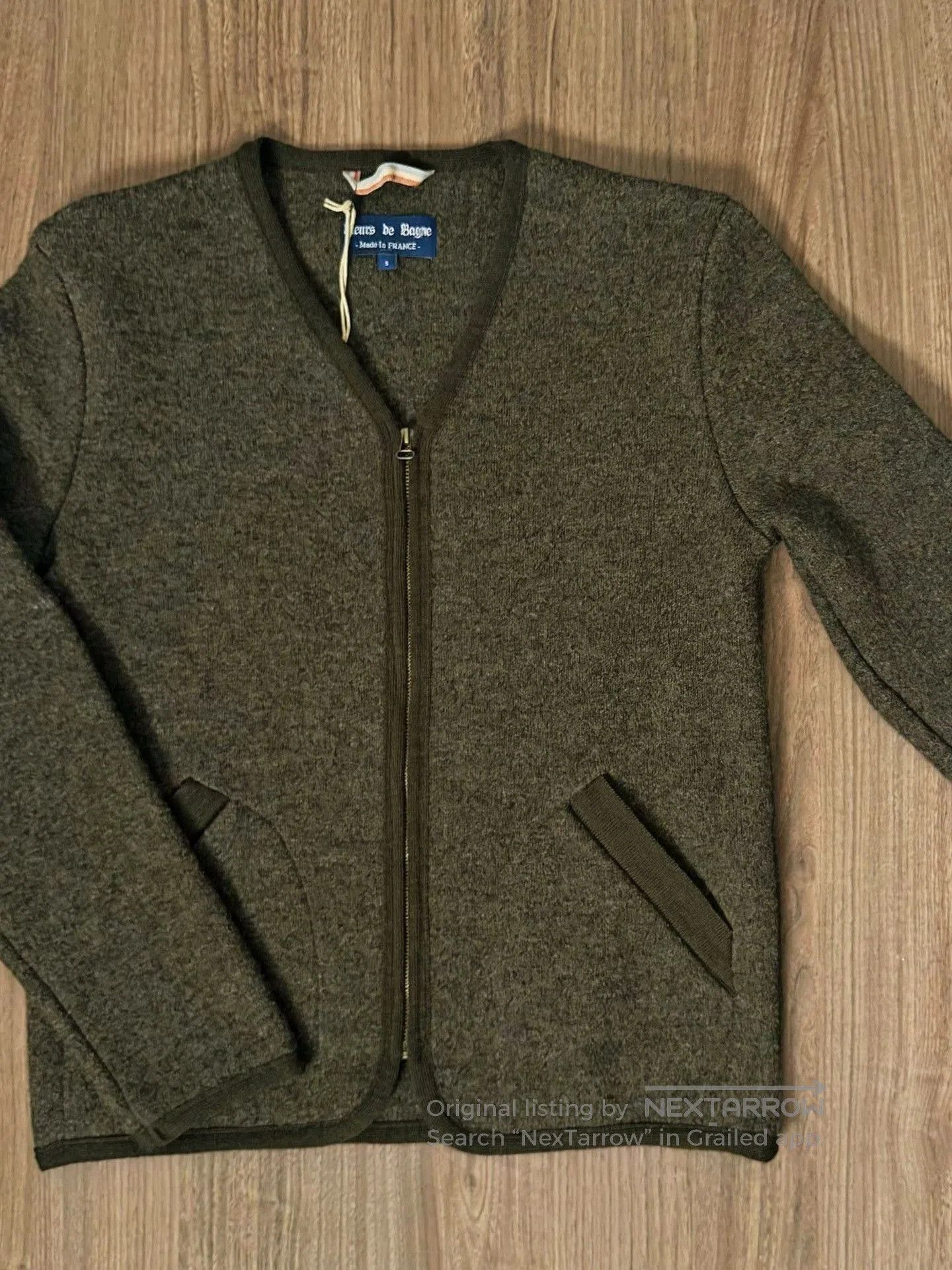 Other Fleurs De Bagne Collarless Wool Vintage Sweater. Size US S / EU 44-46 / 1 - 3 Thumbnail