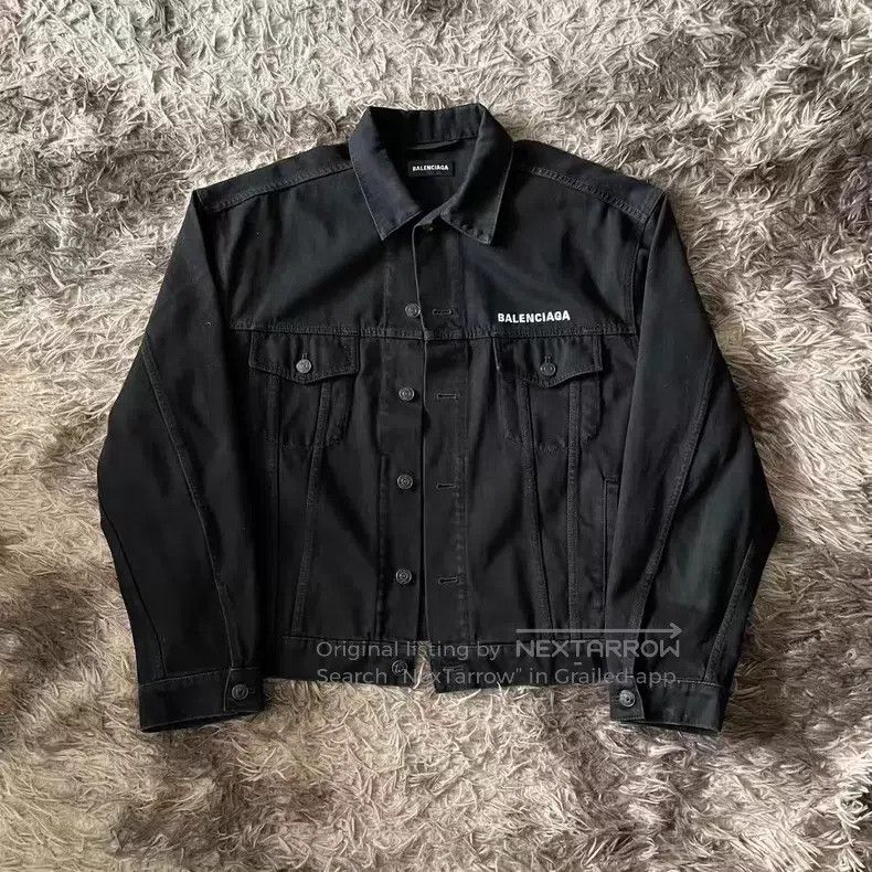 Balenciaga Balenciaga Printed Denim Jacket Size US M / EU 48-50 / 2 - 1 Thumbnail