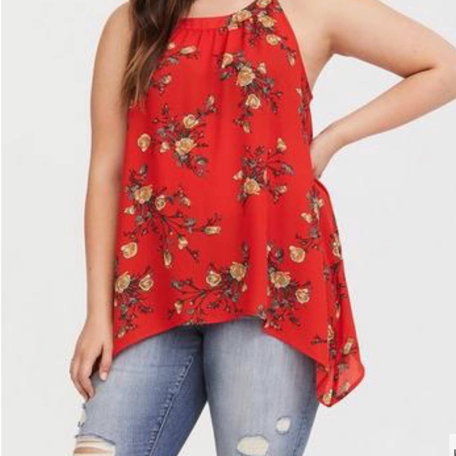 Other Torrid Georgette High Neck Tank Size L / US 10 / IT 46 - 1 Thumbnail