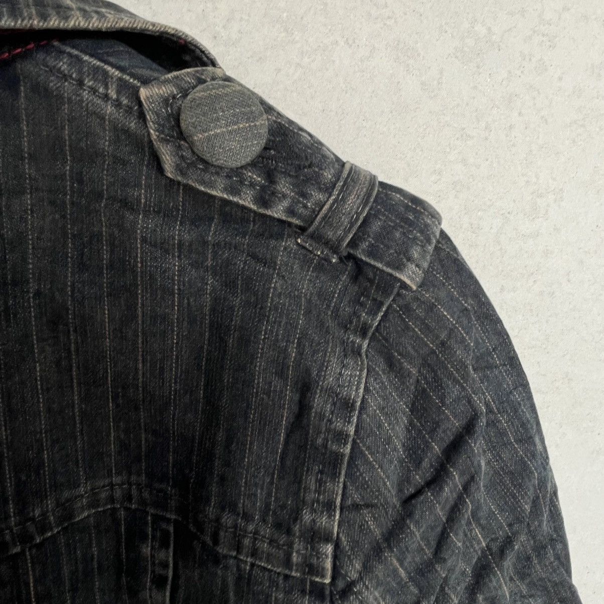 Other Vintage Black Denim Trench Coat With Double-Breasted Button Size M / US 6-8 / IT 42-44 - 10 Thumbnail