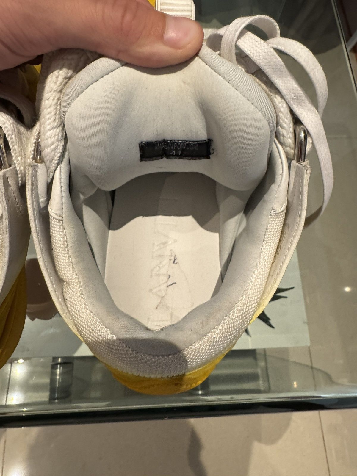 Lanvin Yellow-White gradient lanvin curb sneaker Size US 8 / EU 41 - 2 Thumbnail