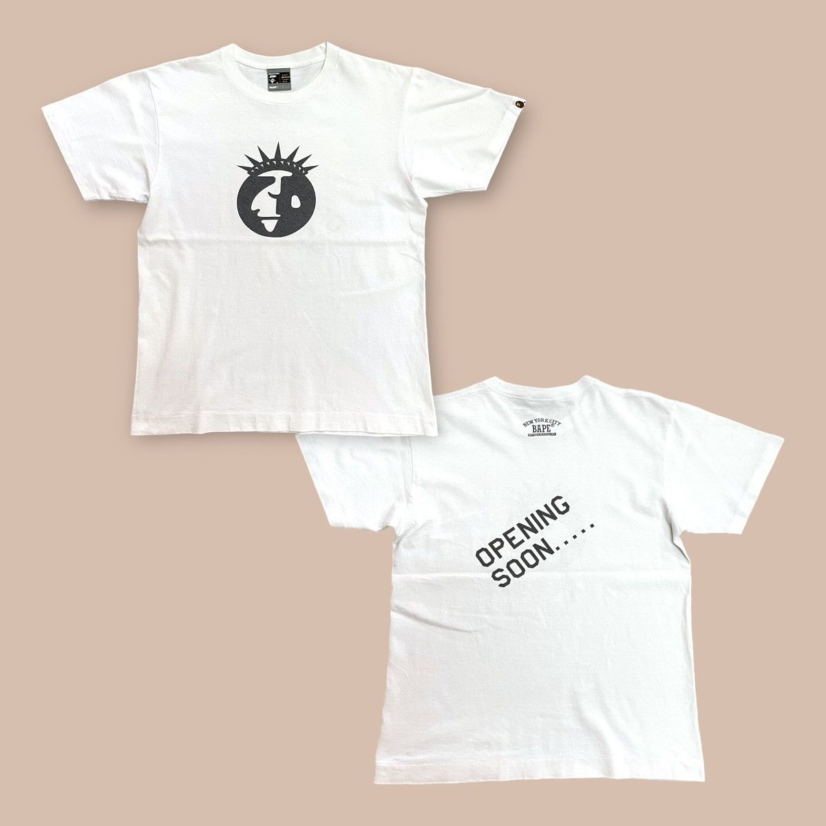 Bape OG 2000s Bape Store NYC "Opening Soon..." Tee Size US M / EU 48-50 / 2 - 1 Thumbnail