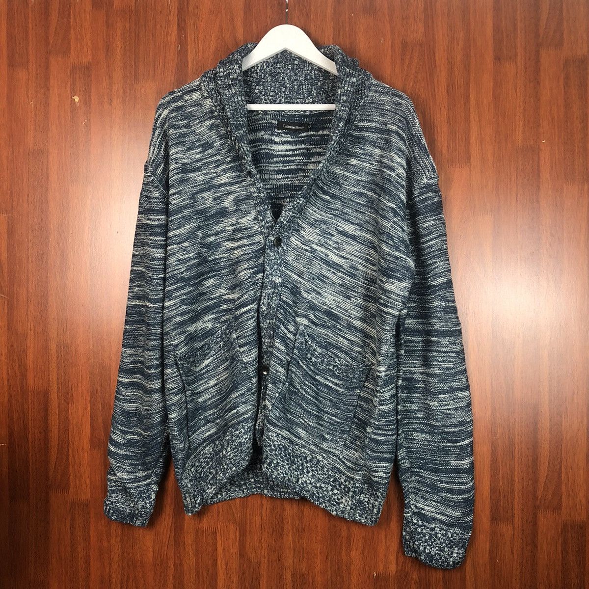image of Cathrine Museum Blue Vintage Knitwear Cardigan 7495, Women's (Size XL)