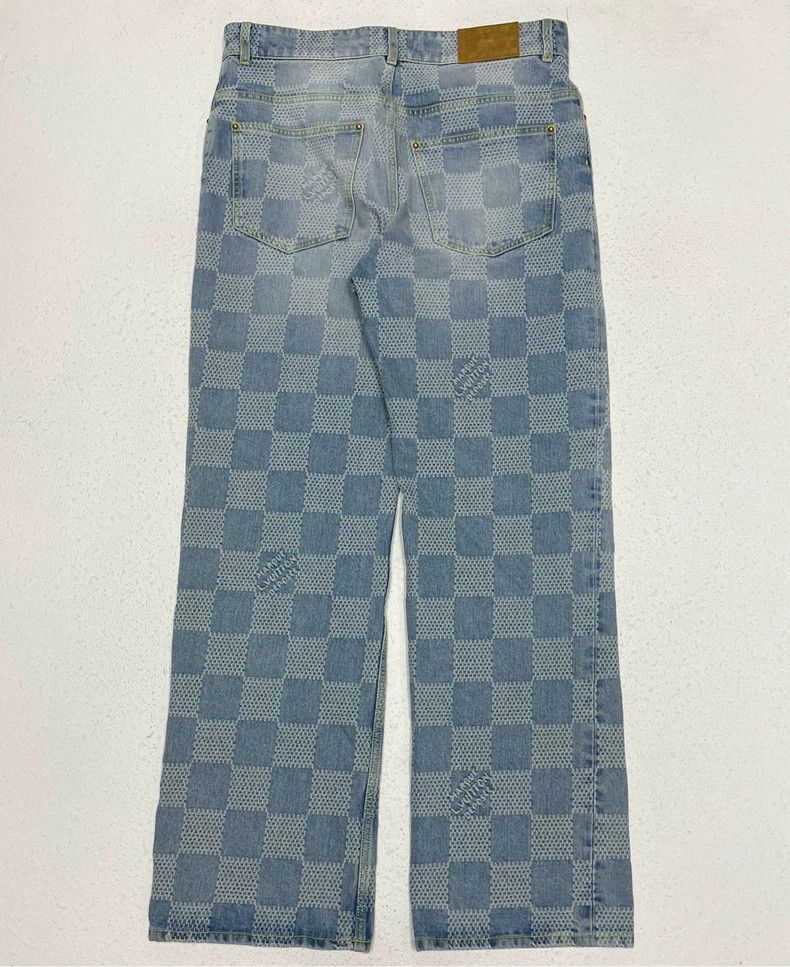 Louis Vuitton LOUIS VUITTON Checkerboard jeans 2501-Nextarrow Size US 33 - 2 Thumbnail