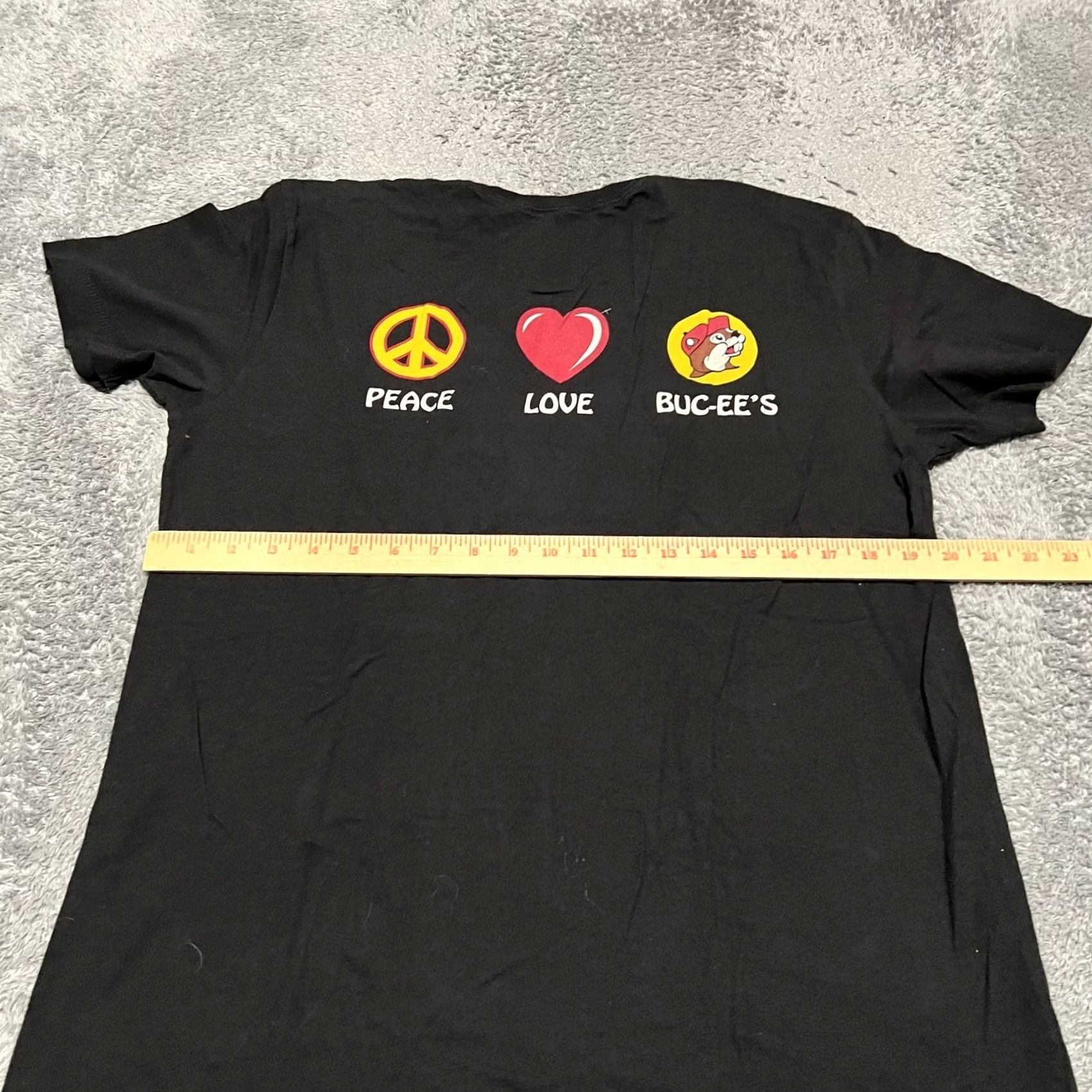 Vintage Buc-ees T Shirt Black Large Adult Peace Love Short Sleeve Tourist Casual Mens Size US L / EU 52-54 / 3 - 3 Thumbnail