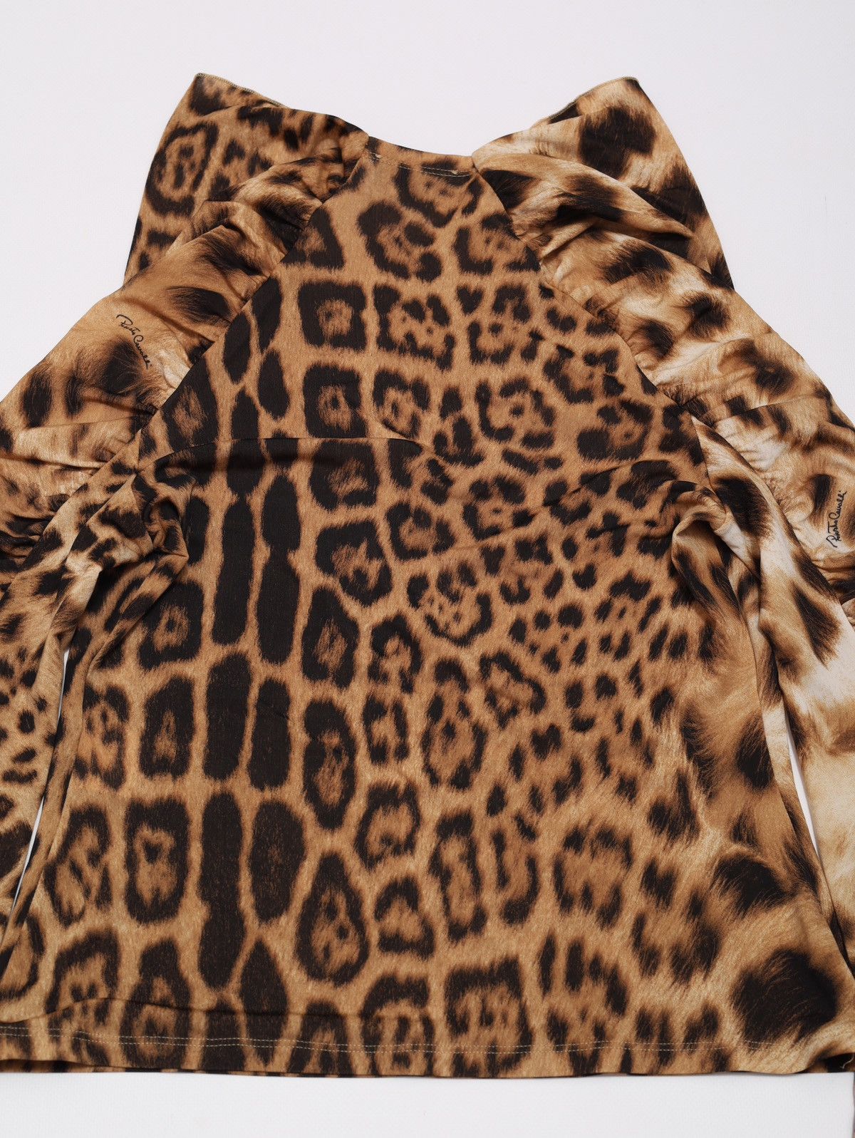 Roberto Cavalli Roberto Cavalli Vintage Leopard Full Print Long Sleeve Top Size S / US 4 / IT 40 - 12 Thumbnail