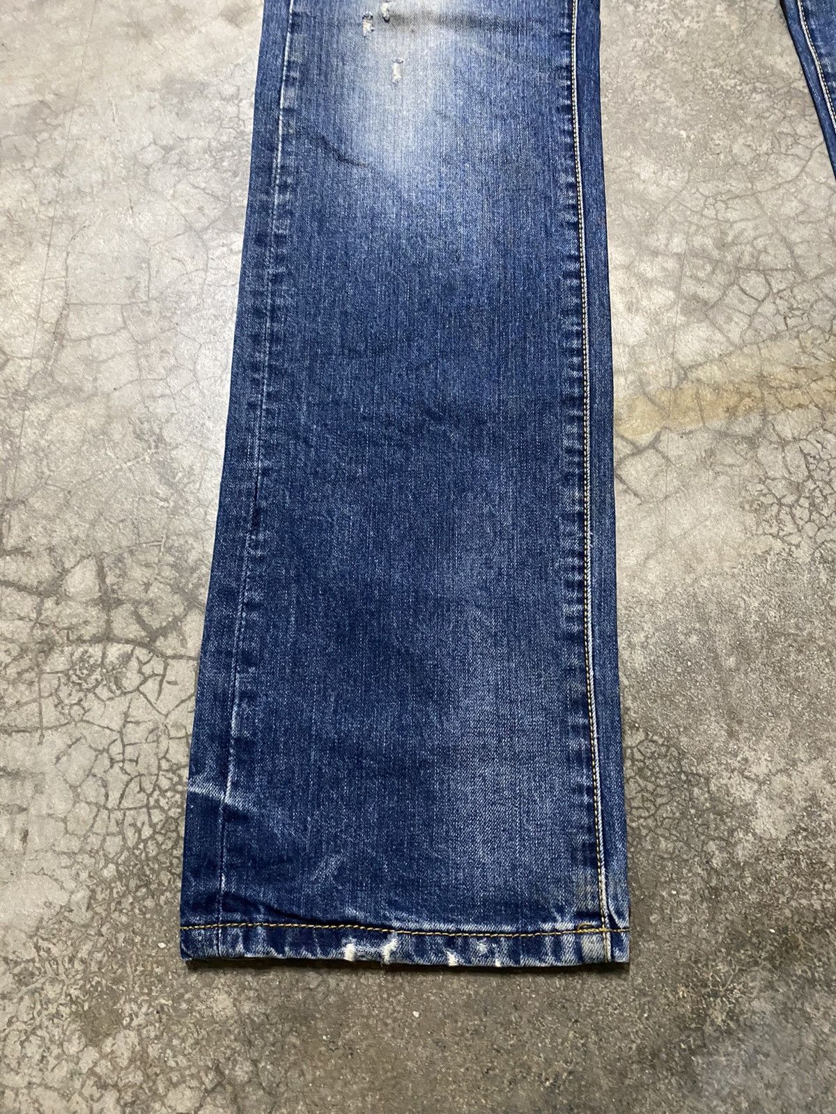 Hysteric Glamour × Nicole Club × Tornado Mart Japanese Nicole Distressed Slim Straight Denim p137 Size US 31 - 3 Thumbnail