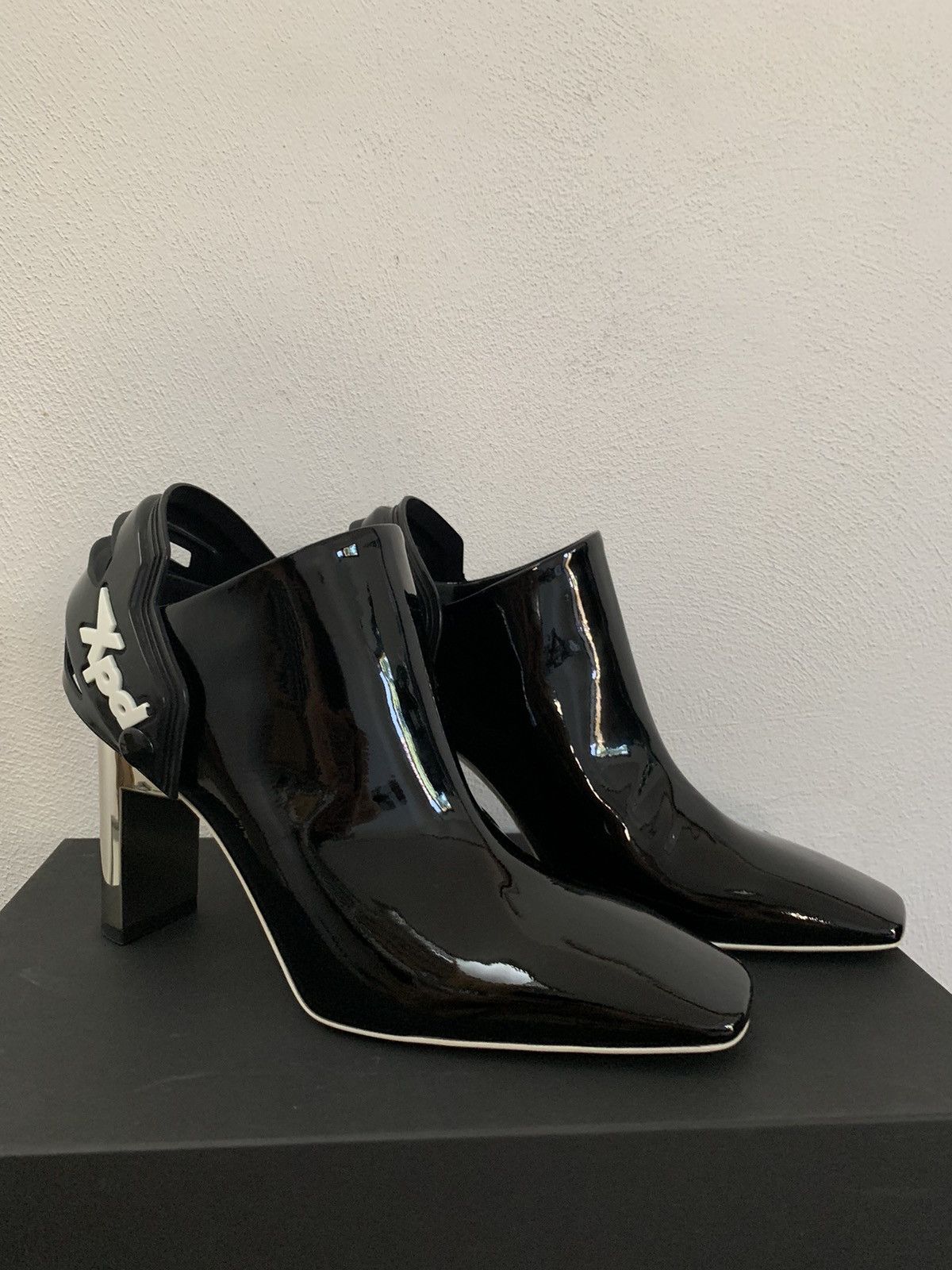 1017 ALYX 9SM Alyx Black Vernice Aw Moto Heel Size US 7 / IT 37 - 11 Thumbnail