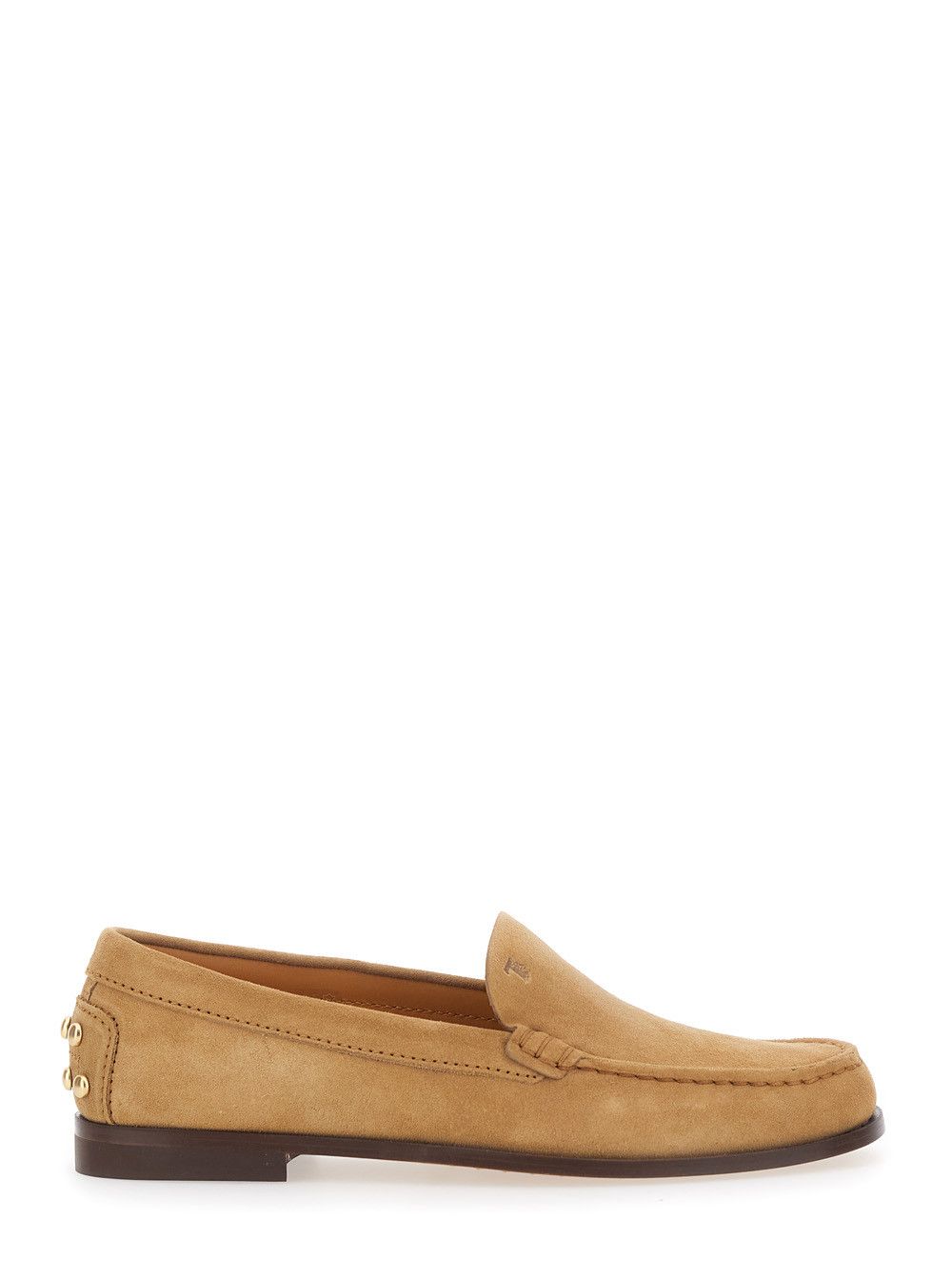 Tod's Loafers 'Tod's' Beige with Embossed Logo and Stud Details on the Back in Leather for Women Size US 10 / IT 40 - 1 Thumbnail