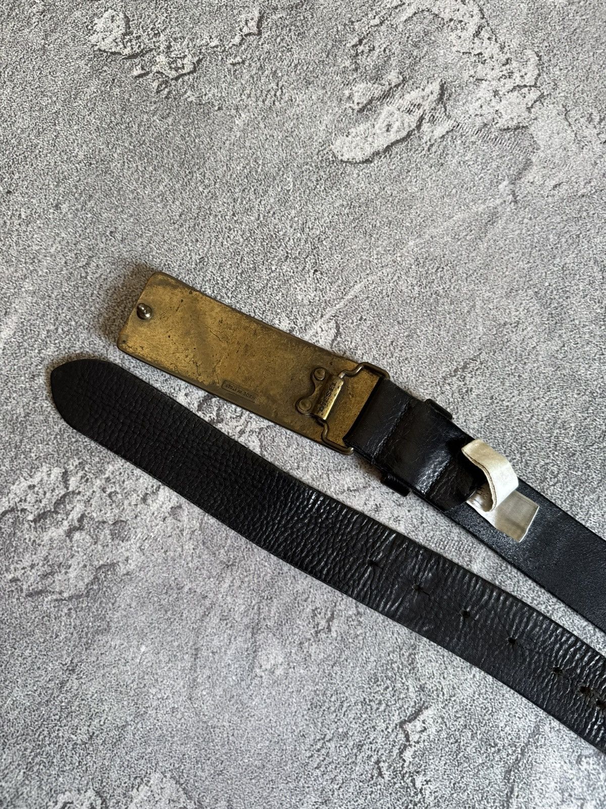 Diesel Diesel 90s retro vintage leather big logo belt avantgarde Size ONE SIZE - 8 Thumbnail