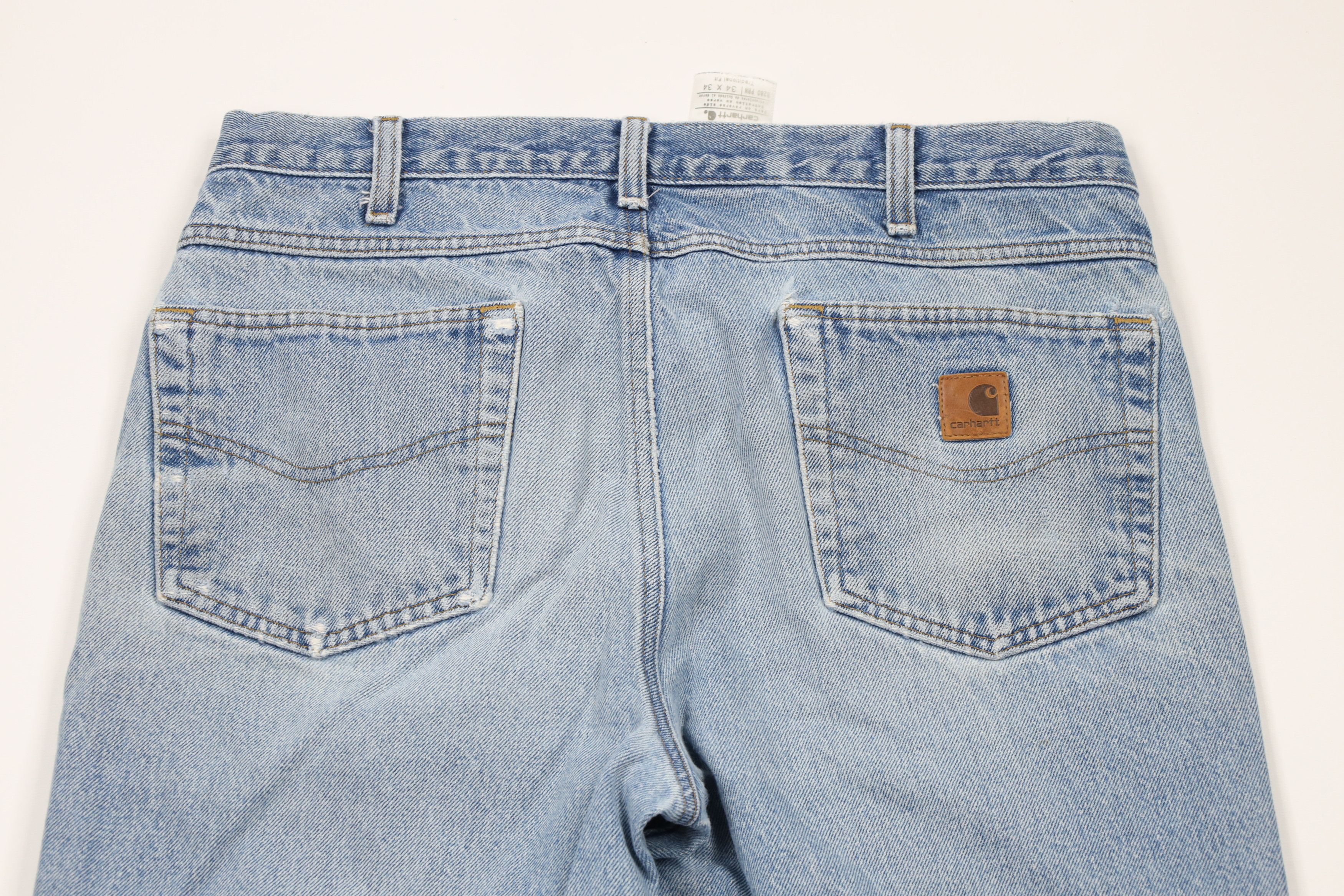 Carhartt × Vintage Vintage Carhartt Spell Out Traditional Fit Denim Jeans Blue Size US 34 / EU 50 - 13 Thumbnail