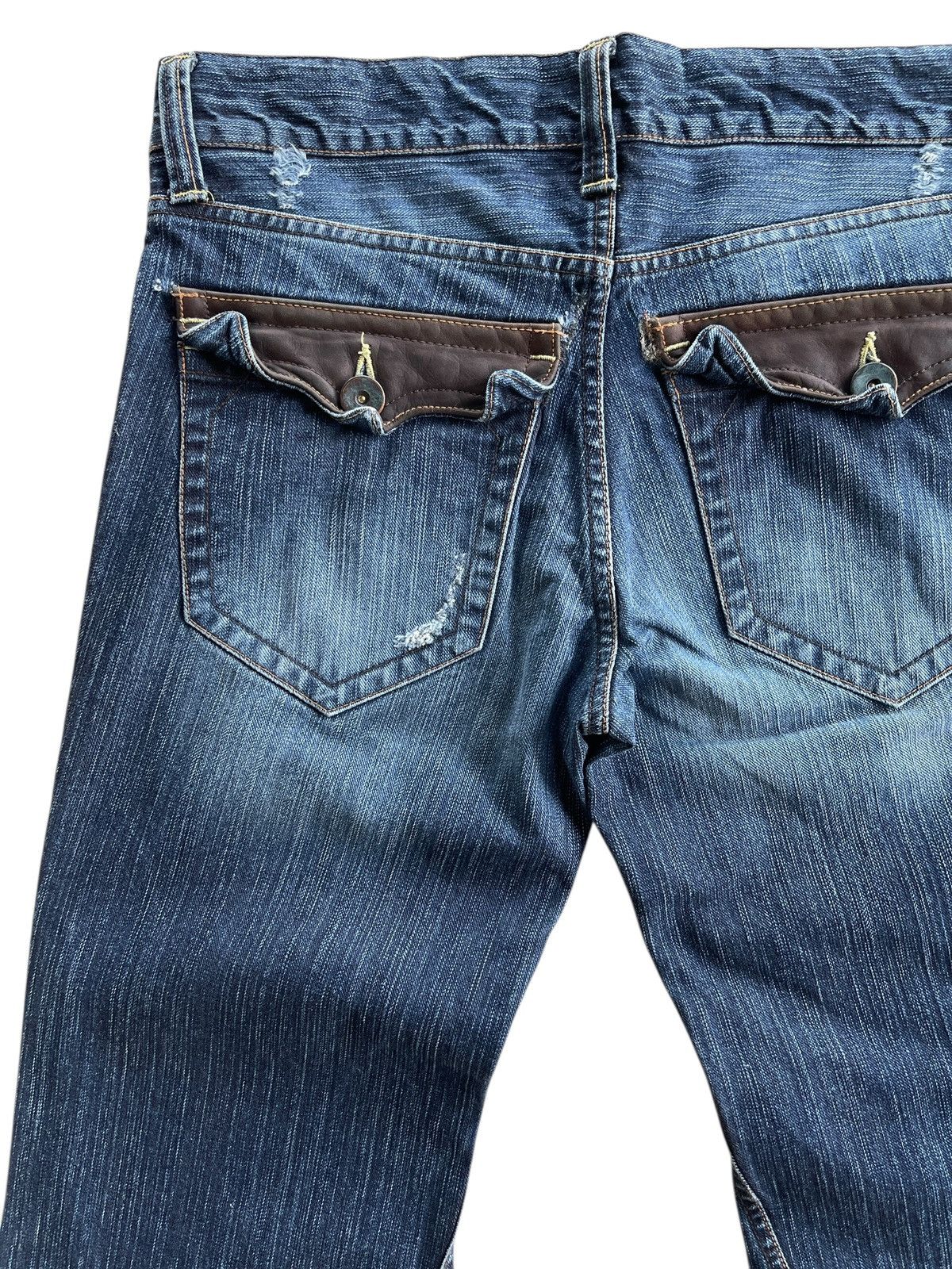 semanticdesign SemanticDesign Distressed Twisted Flare Denim Size US 33 - 8 Thumbnail