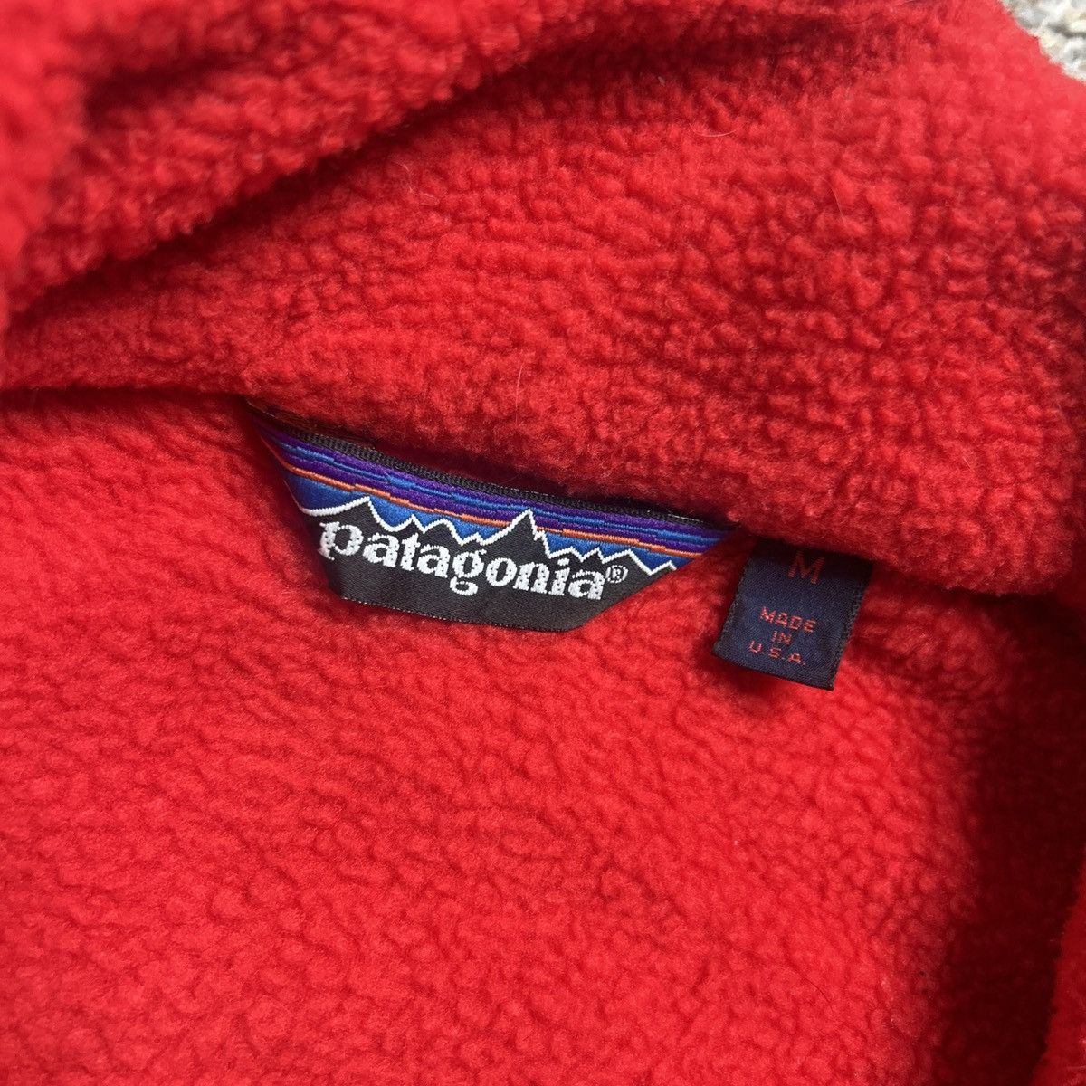 Patagonia × Vintage Vintage 80s Patagonia synchilla quarter zip red sweater Size US M / EU 48-50 / 2 - 5 Thumbnail