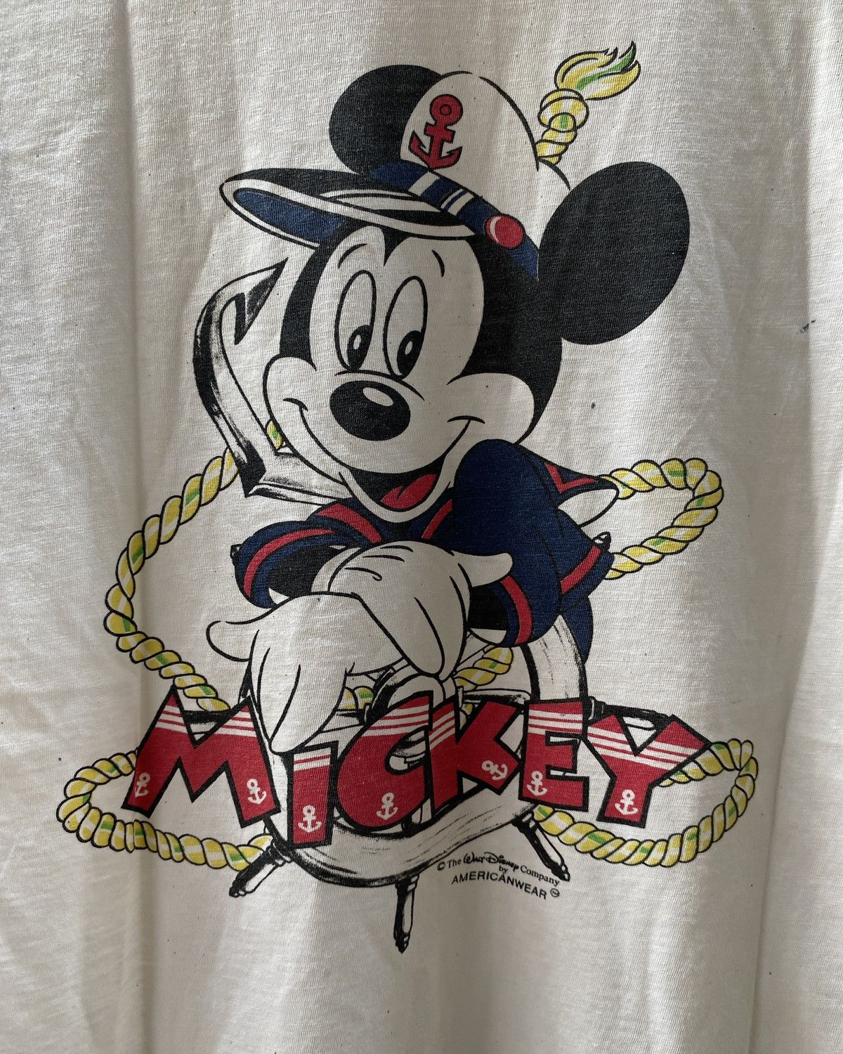 Disney Vintage 'Mickey Mouse' Ringer tee by Americanwear vkei Size US M / EU 48-50 / 2 - 3 Thumbnail