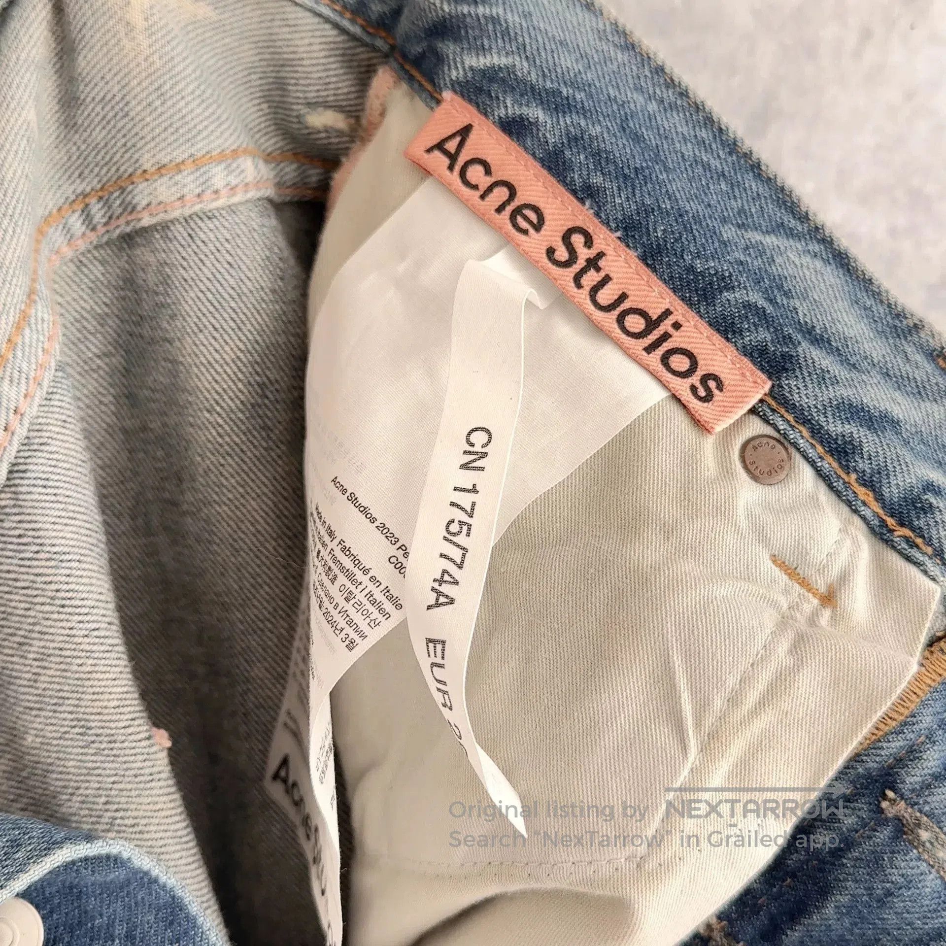 Acne Studios Acne Studios Distressed Blue Jeans. Size 23" - 3 Thumbnail