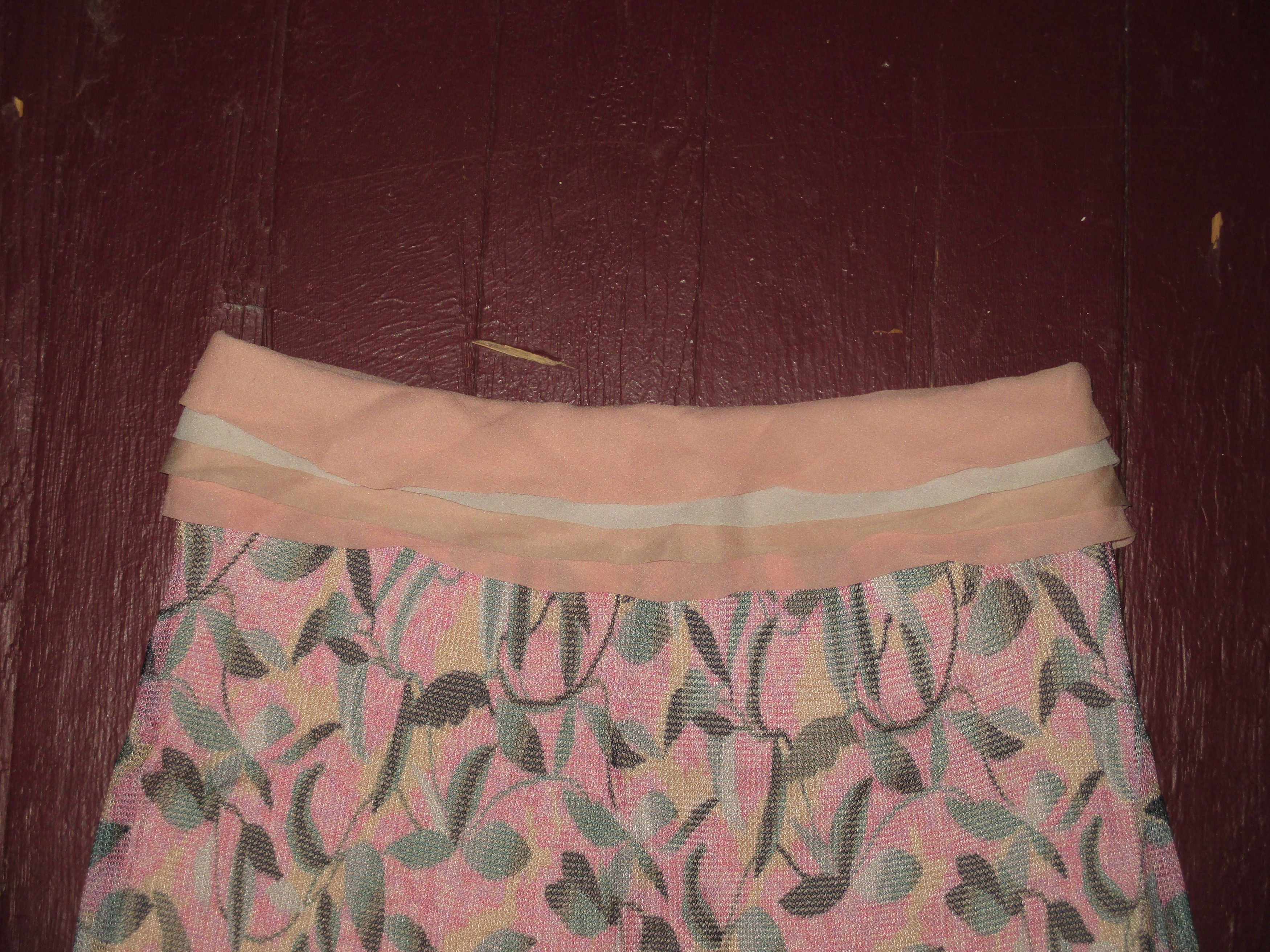 Missoni Rare Missoni Orange Label Silk Floral Skirt Retail $695 Size 26" / US 2 / IT 38 - 2 Thumbnail