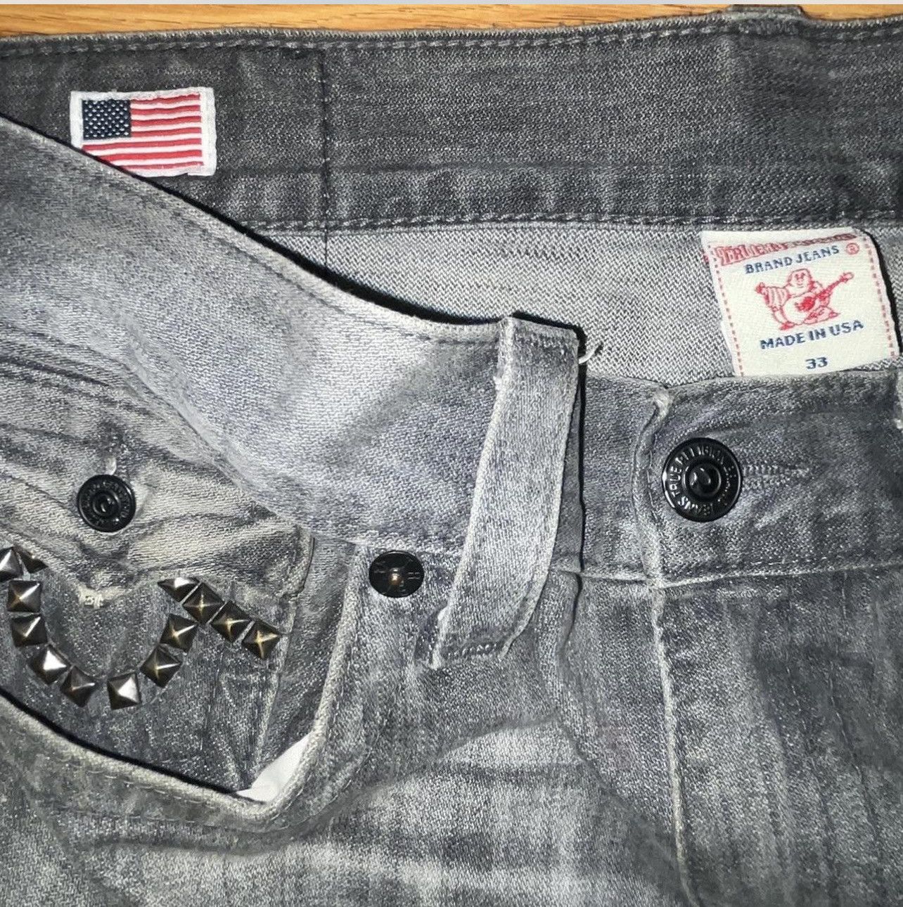 True Religion True Religion Studded denim Size US 33 - 4 Thumbnail