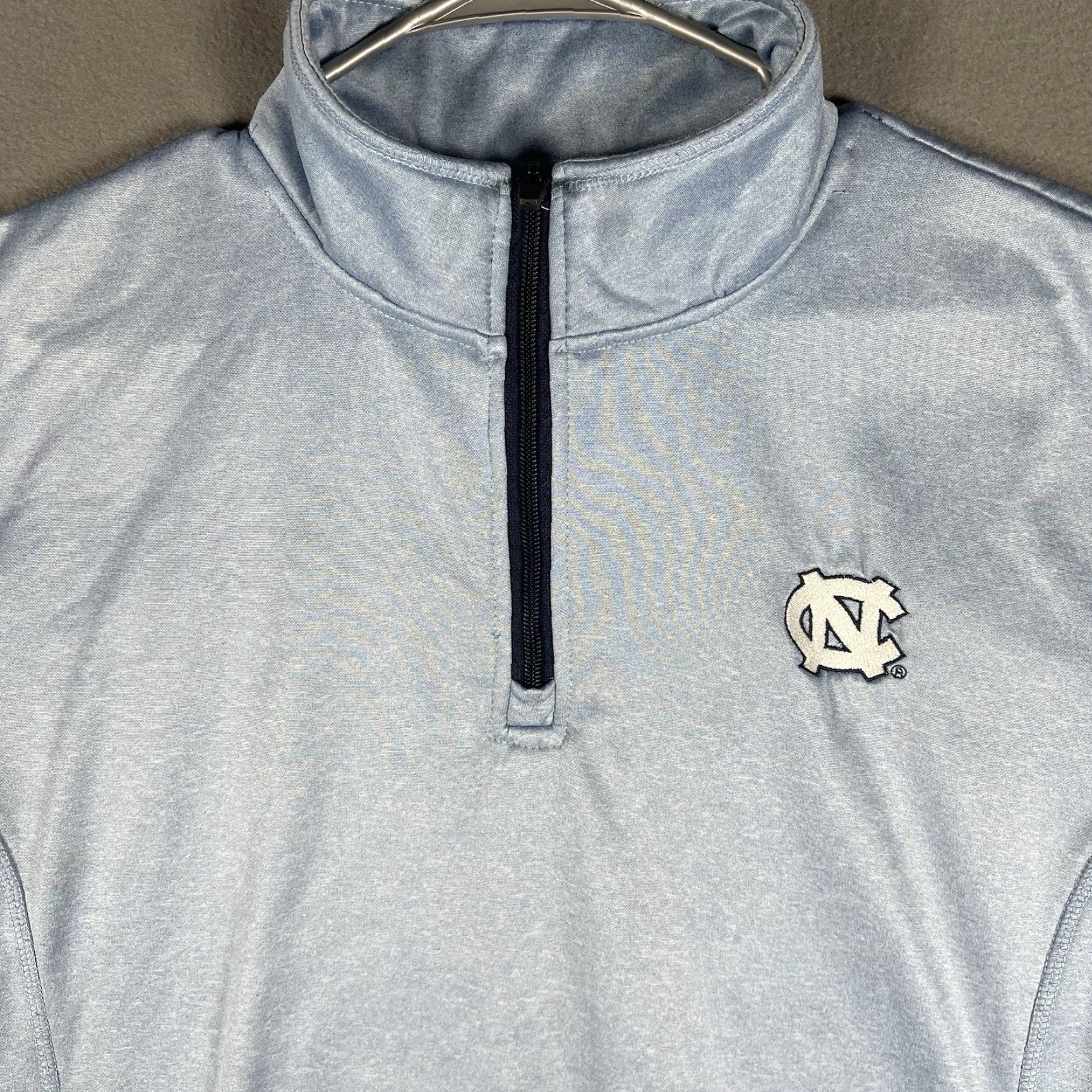 Vintage Knights Apparel UNC Tar Heels 1/4 Zip Pullover Men Medium Carolina Blue Navy Zipper Logo Sports Size US M / EU 48-50 / 2 - 2 Thumbnail
