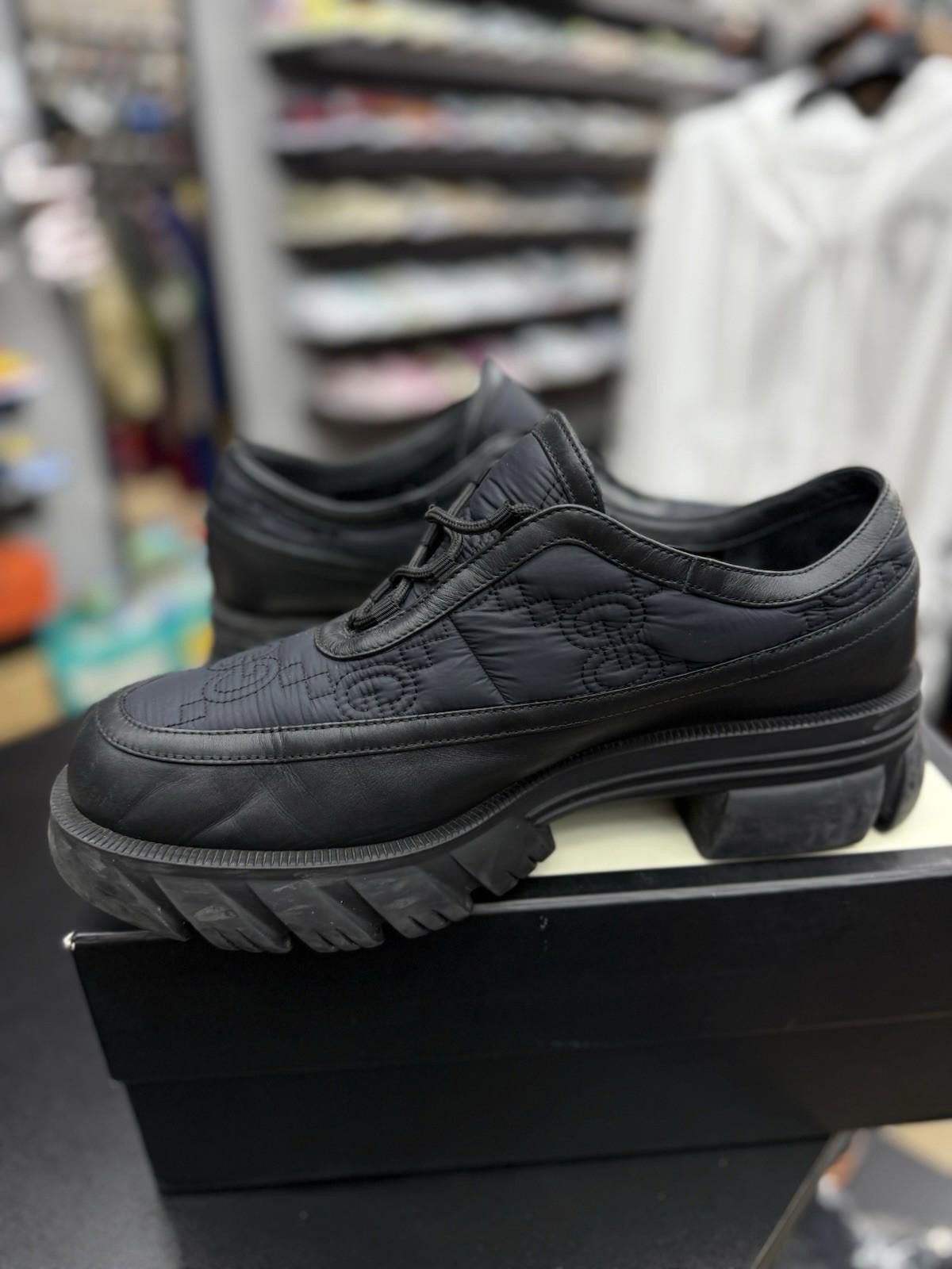 Gucci Gucci Nylon Monogram Calfskin Loafers Sneakers 10G/10.5US Size US 10.5 / EU 43-44 - 7 Thumbnail