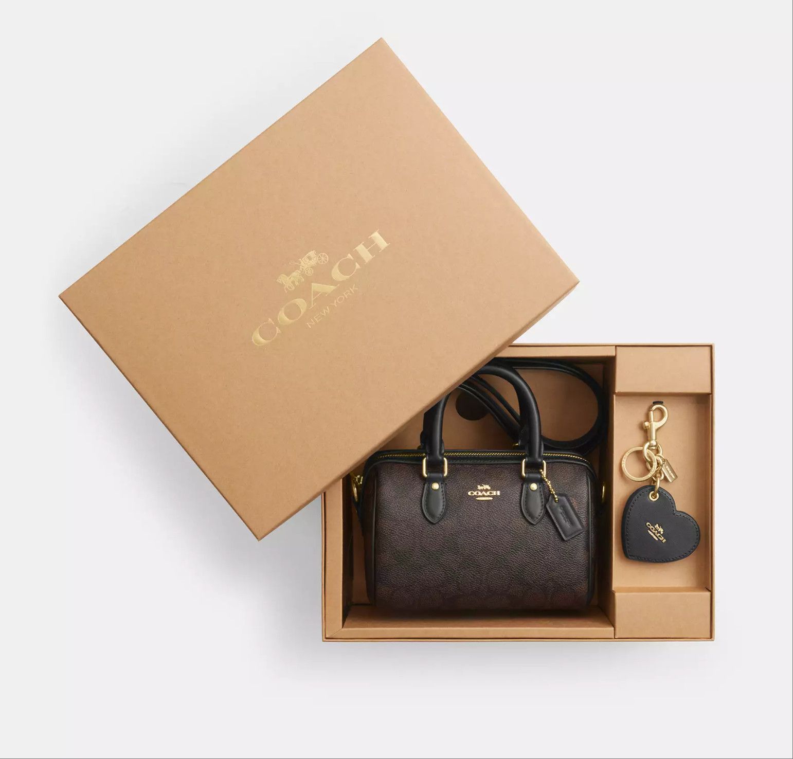 Coach Boxed Mini Rowan Crossbody Bag And Mirror Bag Charm Set Size ONE SIZE - 12 Thumbnail