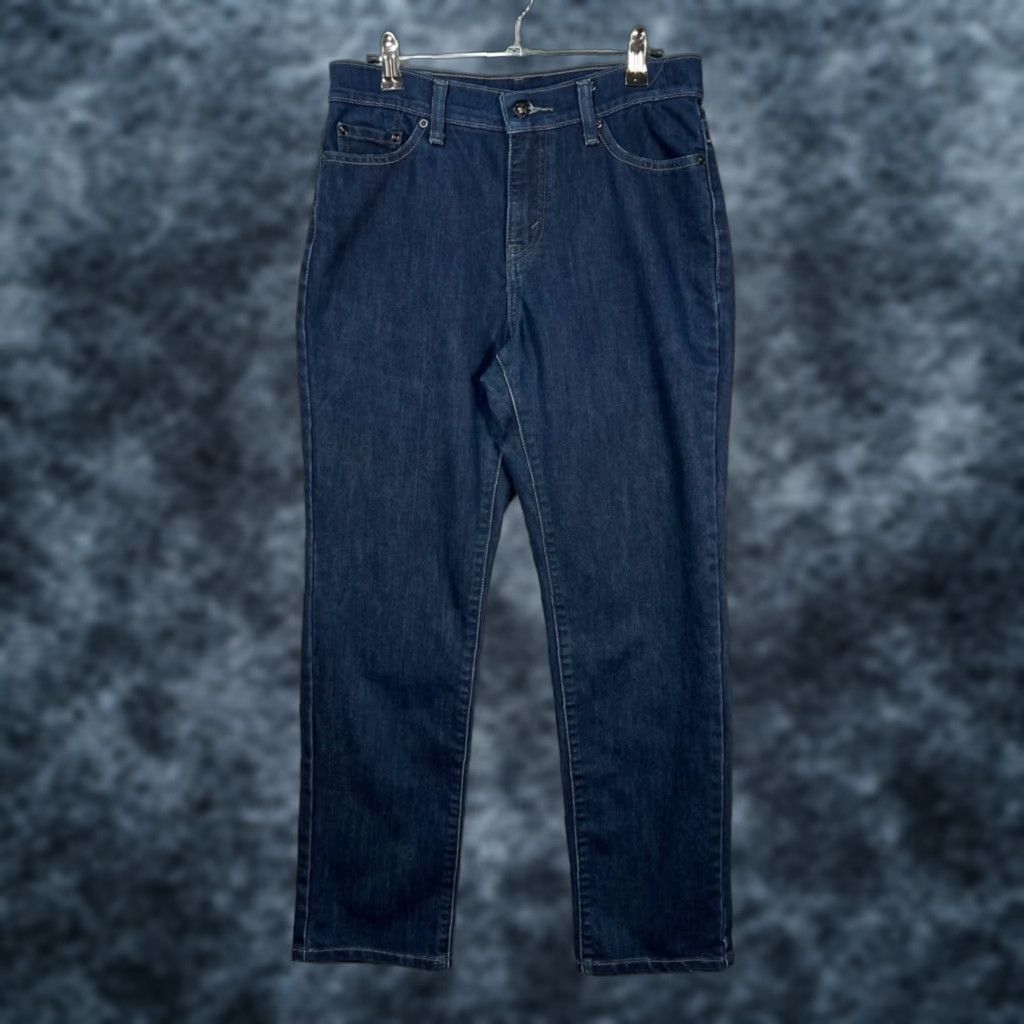 Levi's Levi's 512 Perfectly Slimming Womens Jeans Dark Wash 28 in Inseam Denim Cotton Blend Skinny Size 32" / US 10 / IT 46 - 1 Thumbnail