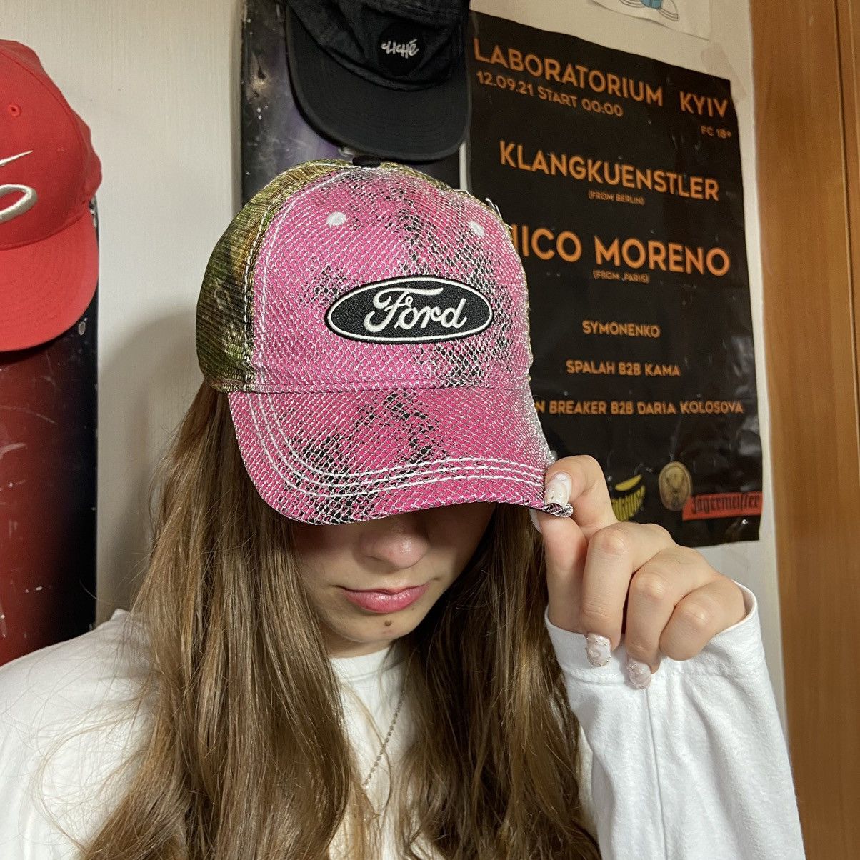 NASCAR 📌 Crazy Y2K Ford Realtree NASCAR Cap Size ONE SIZE - 1 Thumbnail
