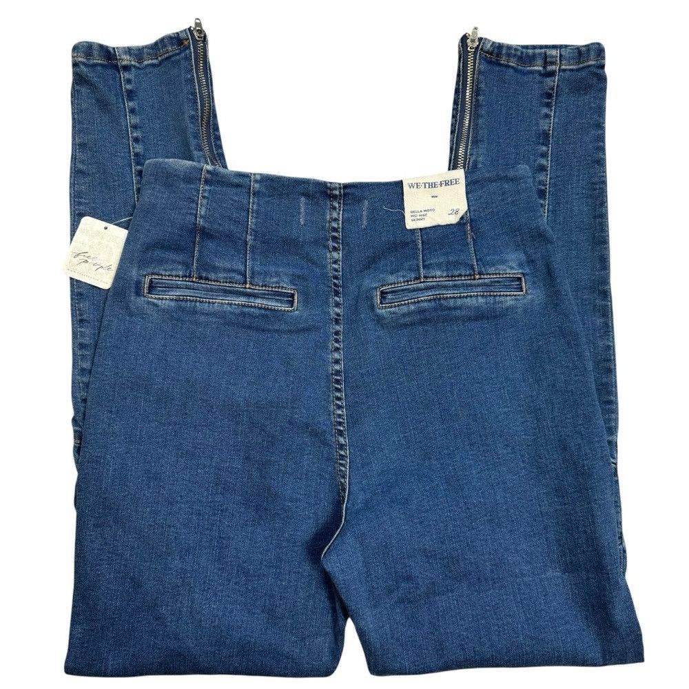 Free People NWT New $128 Free People We The Free Bella Moto Mid-Rise Sk Size 28" / US 6 / IT 42 - 4 Thumbnail