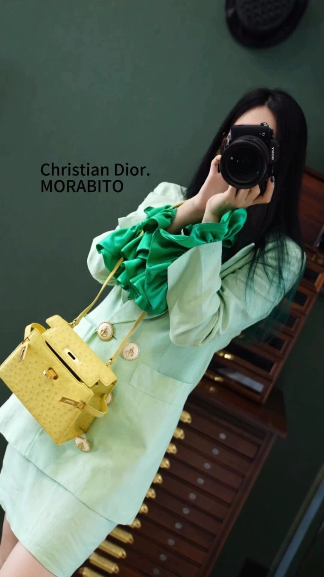 Dior Dior 90s Fresh Green Linen Skirt Suit Set by Ferre Size S / US 4 / IT 40 - 1 Thumbnail
