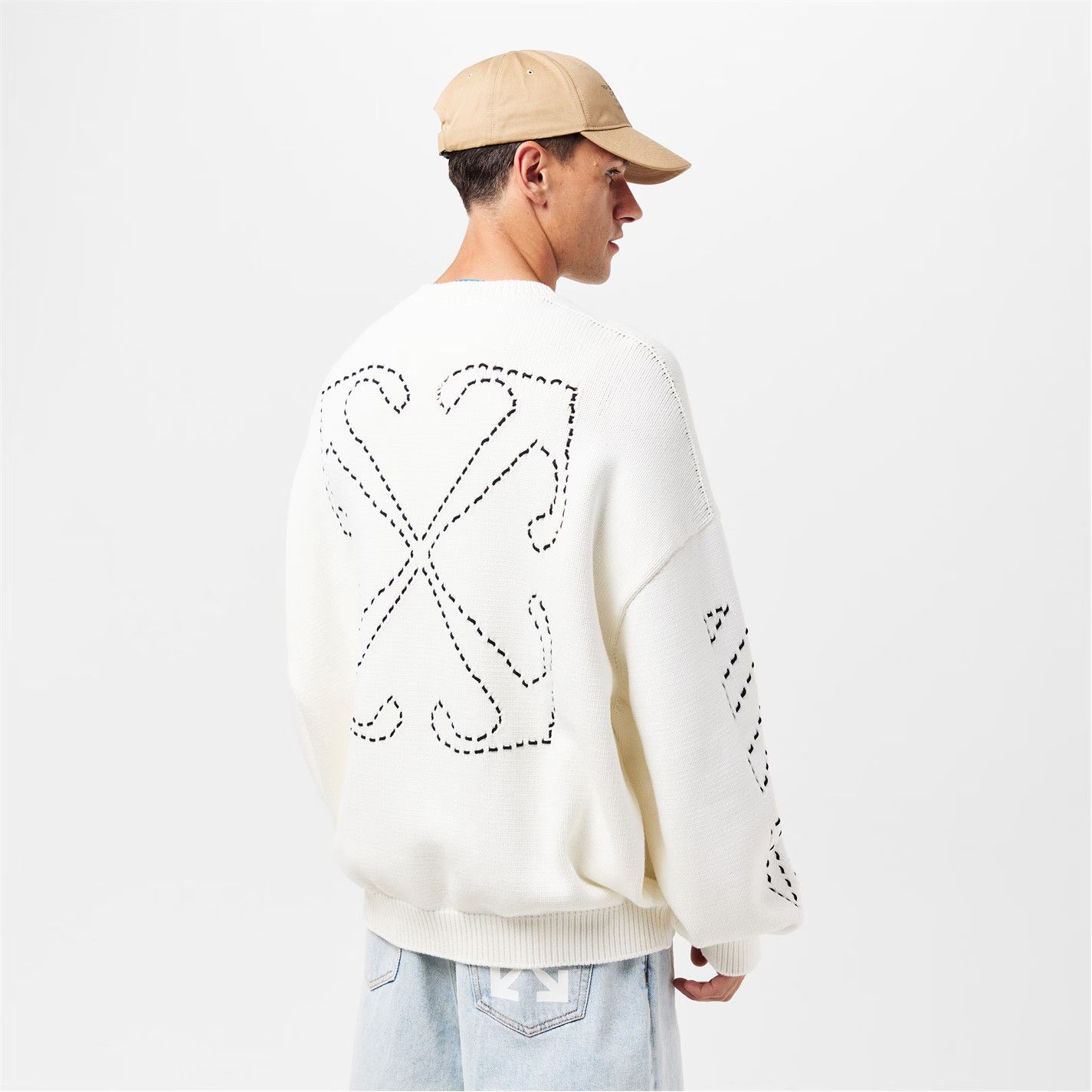 Off-White o1g2r1mq0226 Arrows Long Sleeve Crew Neck Sweatshirt White Size US M / EU 48-50 / 2 - 4 Thumbnail