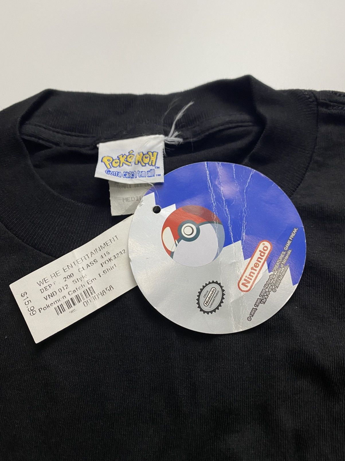 Pokemon Vintage 90s Pokemon Box logo Nintendo Deadstock Size US L / EU 52-54 / 3 - 4 Thumbnail