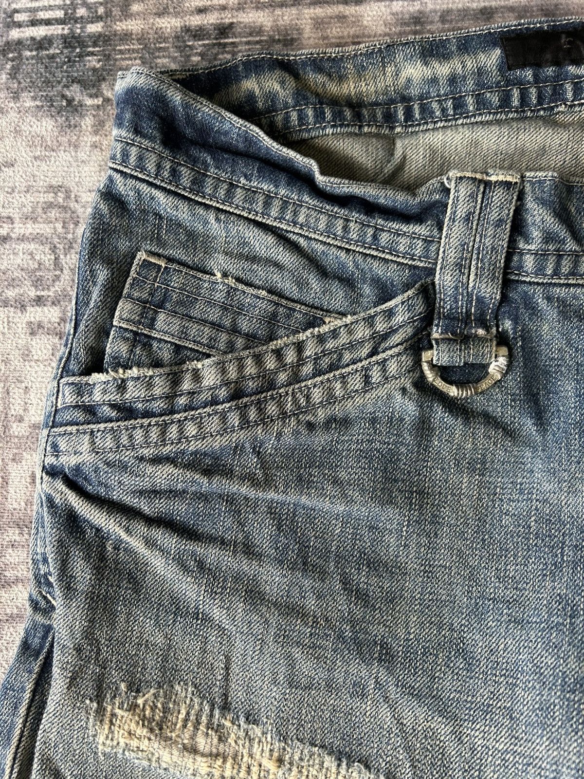 If Six Was Nine Roar Double Guns Distressed Jeans Size US 31 - 12 Thumbnail