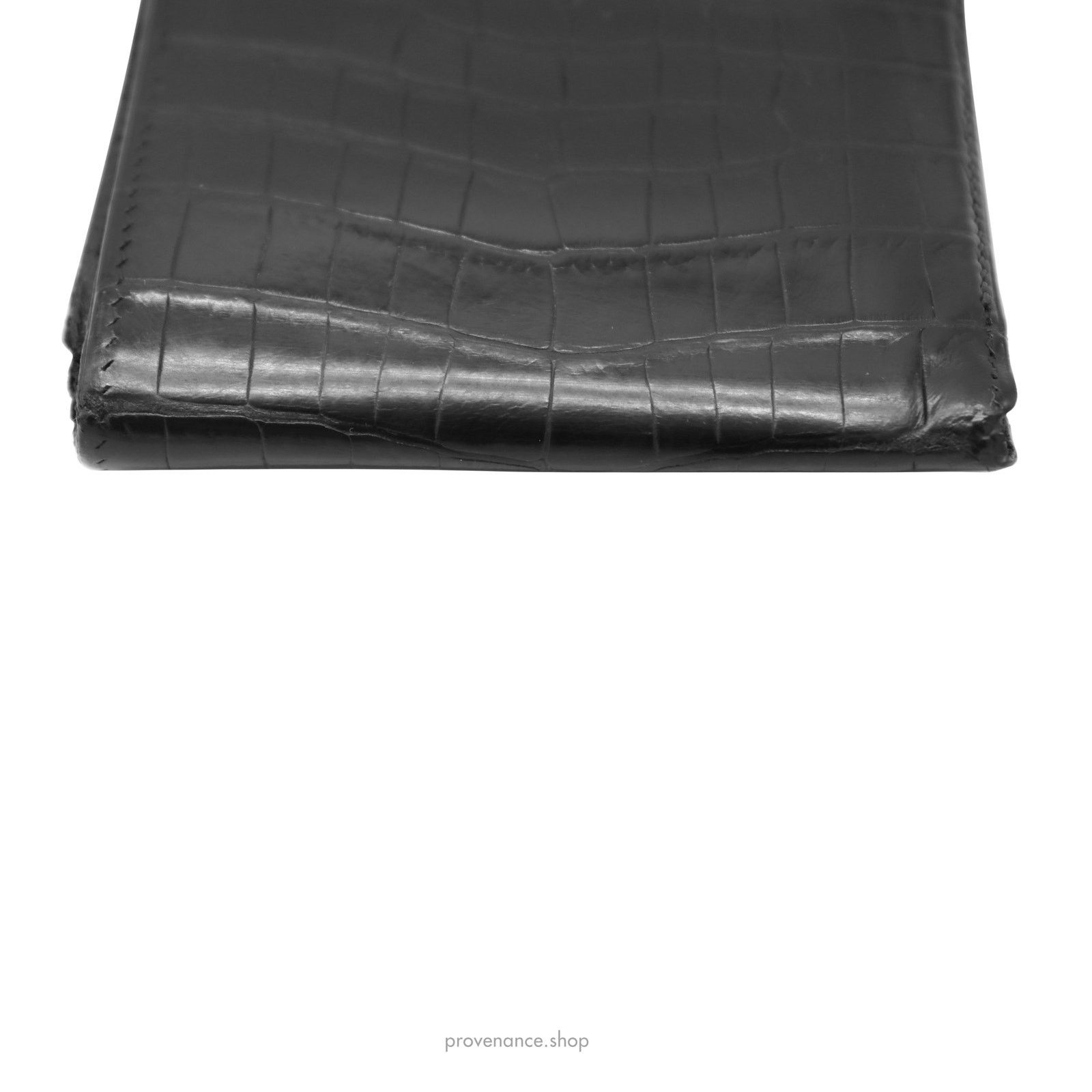 Hermes 🔴 Hermes MC2 Bifold Wallet - Black Crocodile Leather Size ONE SIZE - 13 Thumbnail