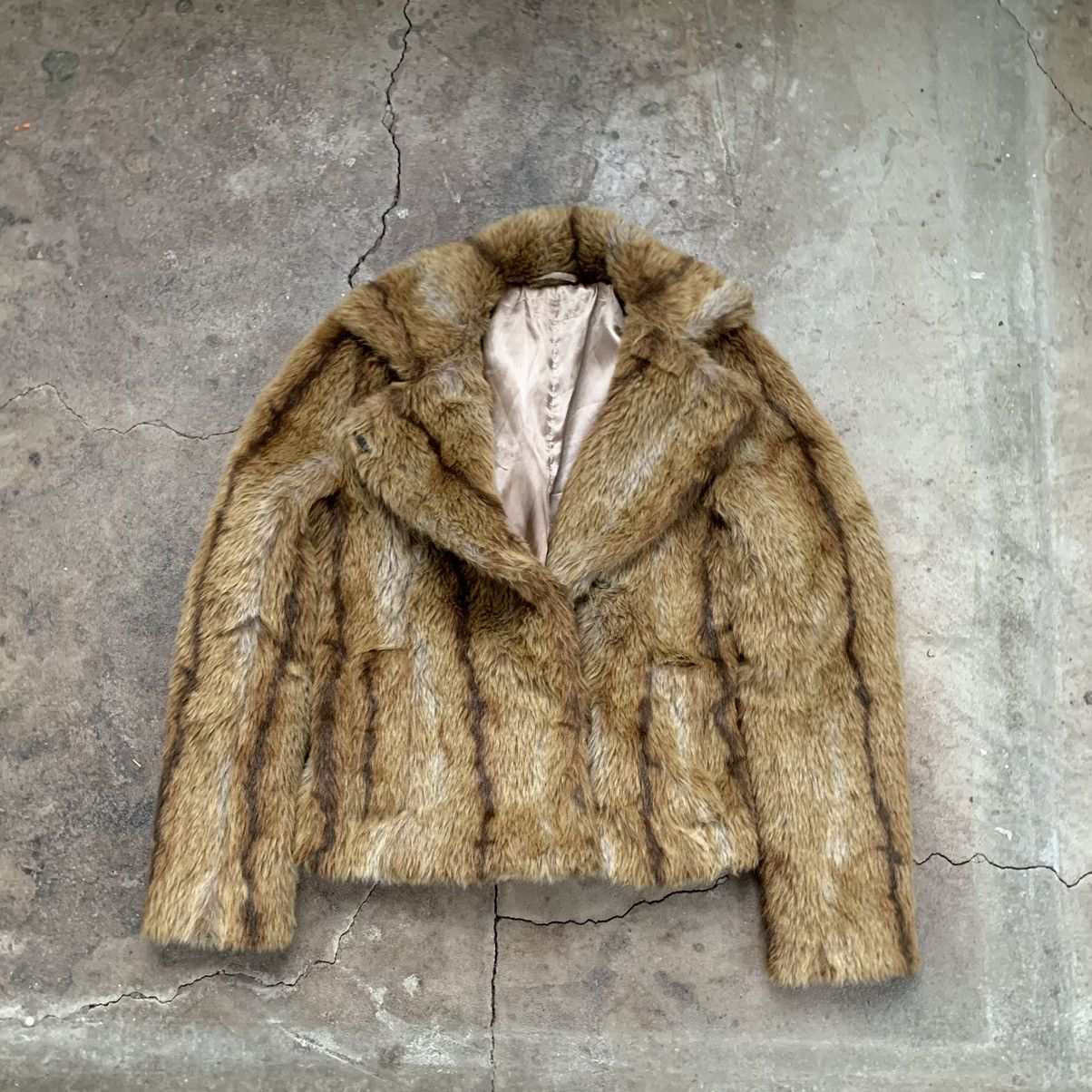 If Six Was Nine Vintage 00s Y2K Faux Fur Cropped Jacket japanese Size S / US 4 / IT 40 - 2 Thumbnail