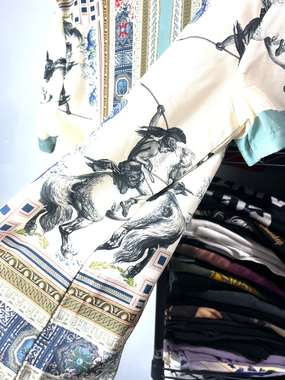 Vintage Baroque Pattern Button Up Shirt Versace Style Luxury Size US L / EU 52-54 / 3 - 4 Thumbnail