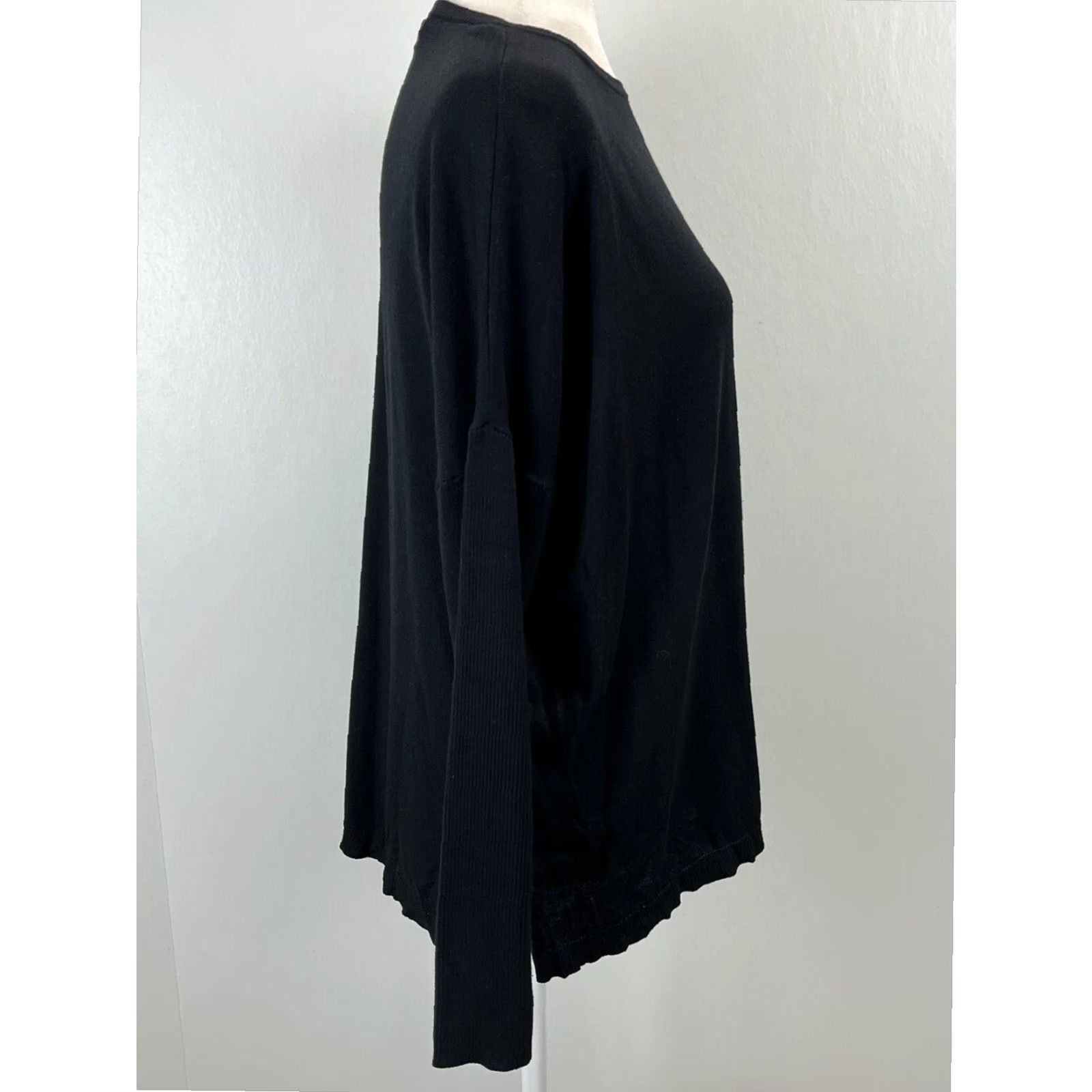 Ralph Lauren Lauren Ralph Lauren Silk Blend Sweater Large Black Lightweight Long Sleeve Womens Size L / US 10 / IT 46 - 4 Thumbnail