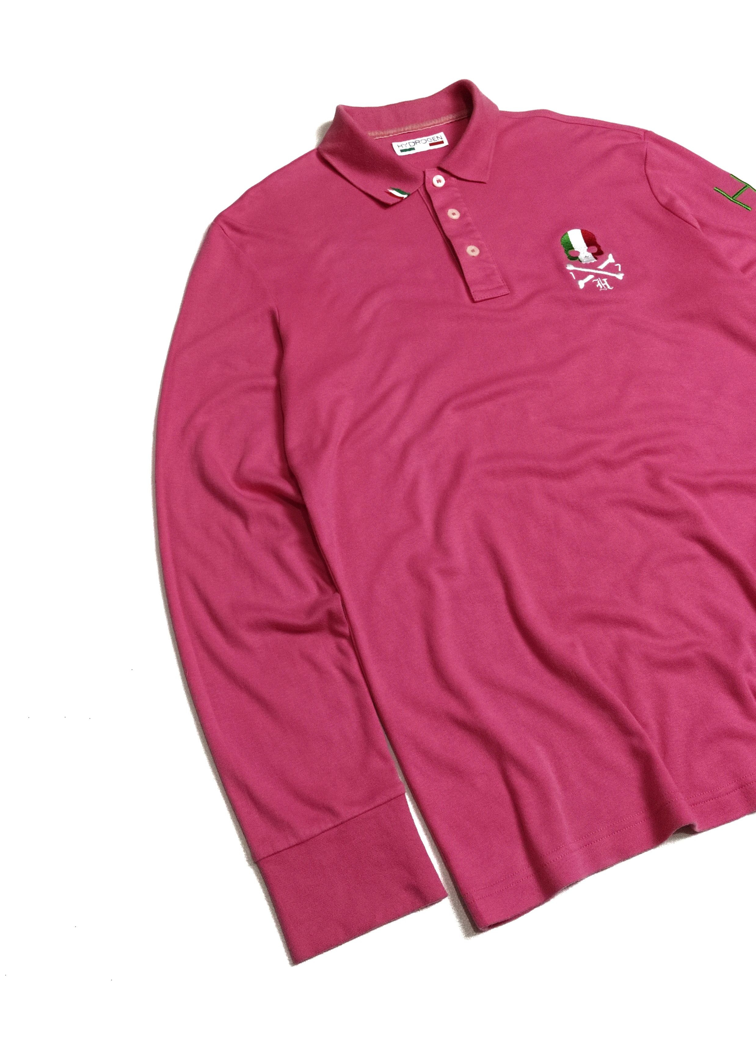 HYDROGEN Hydrogen Skull Logo Long sleeve Polo Shirt Size US L / EU 52-54 / 3 - 5 Thumbnail