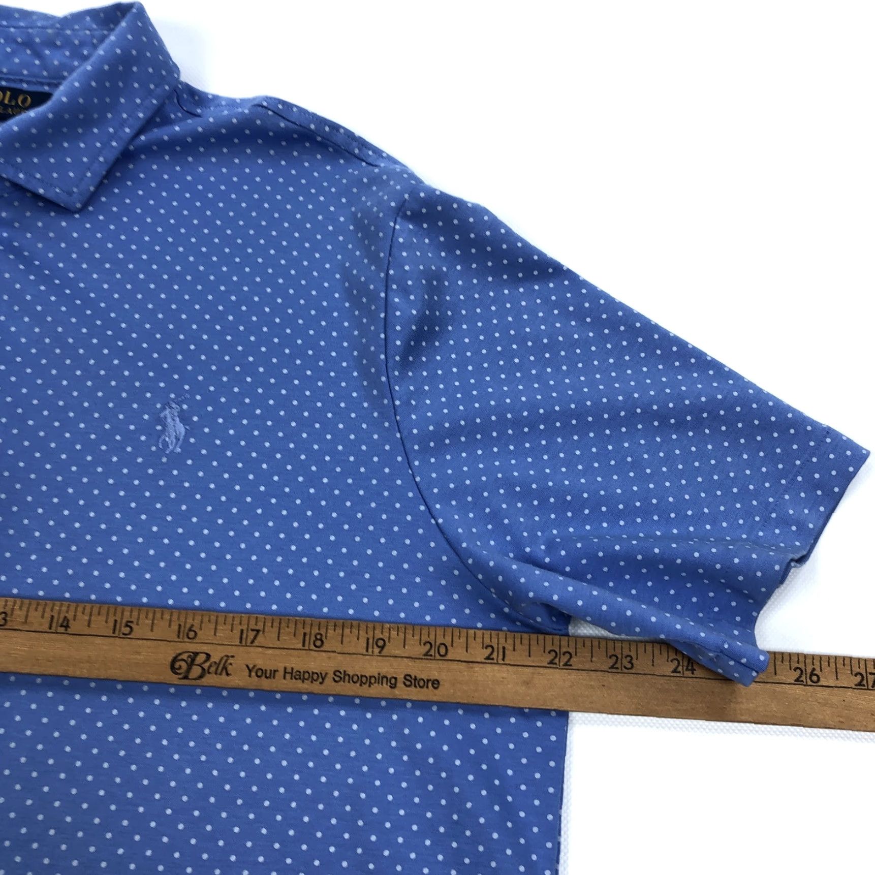 Polo Ralph Lauren Polo Ralph Lauren Polo Shirt Short Sleeve Blue Polka Dot Classic Fit Men's Size L Size US L / EU 52-54 / 3 - 6 Thumbnail