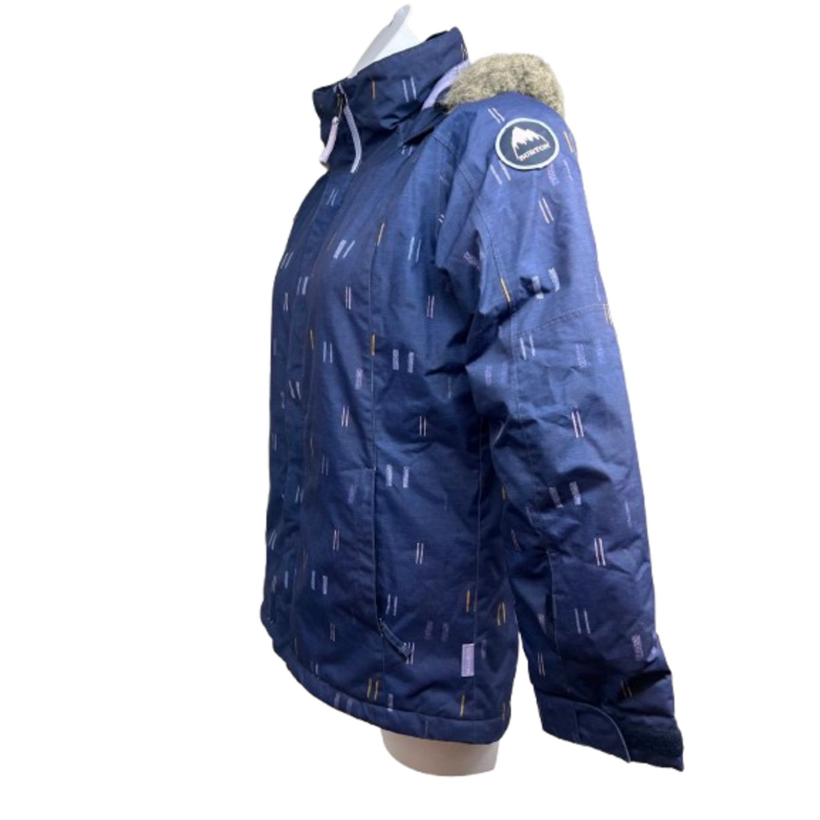 Burton Burton Elodie Blue Ski Snowboard Zip Faux Fur Hood Jacket M Size M / US 6-8 / IT 42-44 - 3 Thumbnail