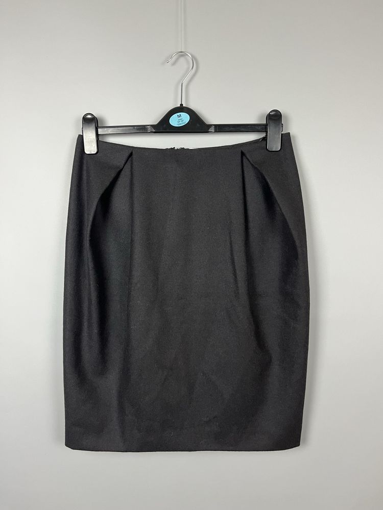 Jil Sander Vintage Jil Sander Wool Midi Skirt Size 27" / US 4 / IT 40 - 2 Thumbnail