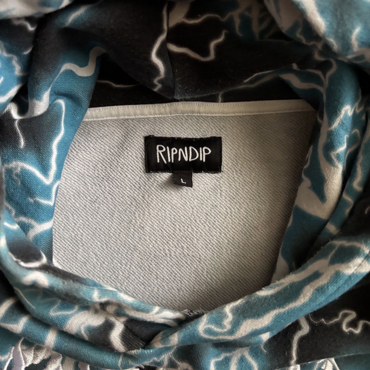 RIPNDIP RIPNDIP Blue Lightning All Over Print Hoodie Mens Large Size US L / EU 52-54 / 3 - 2 Thumbnail