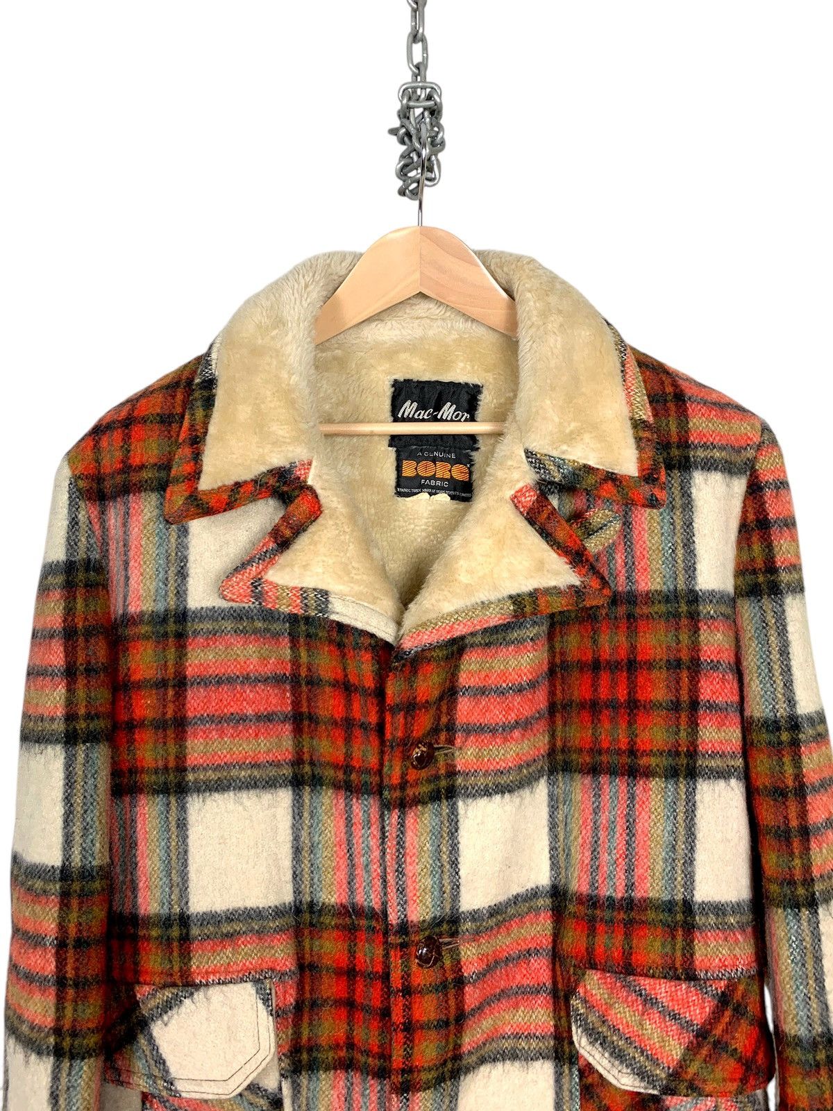 Japanese Brand 50s Vintage Canada Plaid Shearling Wool Heavy Coat Size US M / EU 48-50 / 2 - 8 Thumbnail