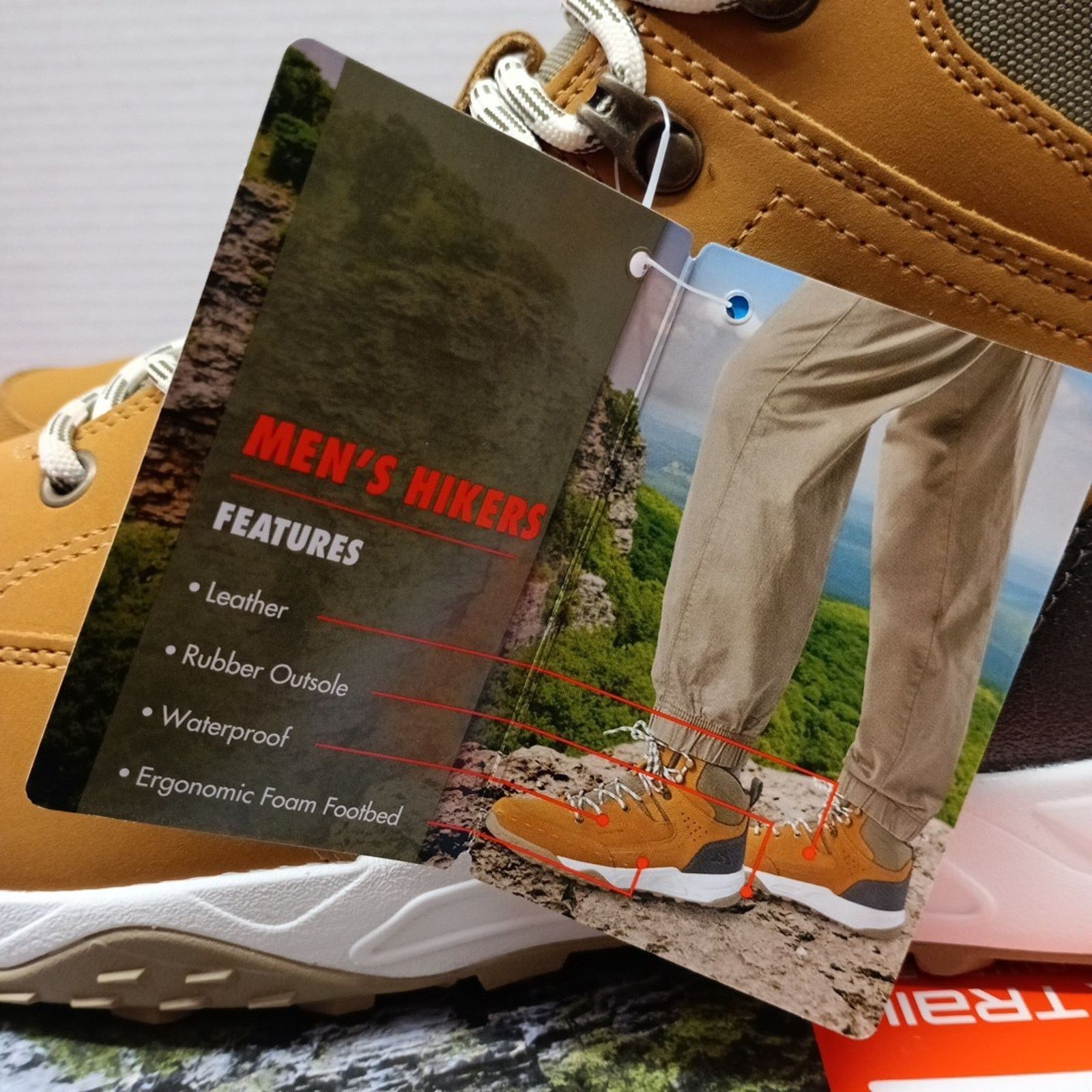 Other Men's Ozark Trail Waterproof Hiking Boots Size 10.5 Wheat Size US 10.5 / EU 43-44 - 5 Thumbnail