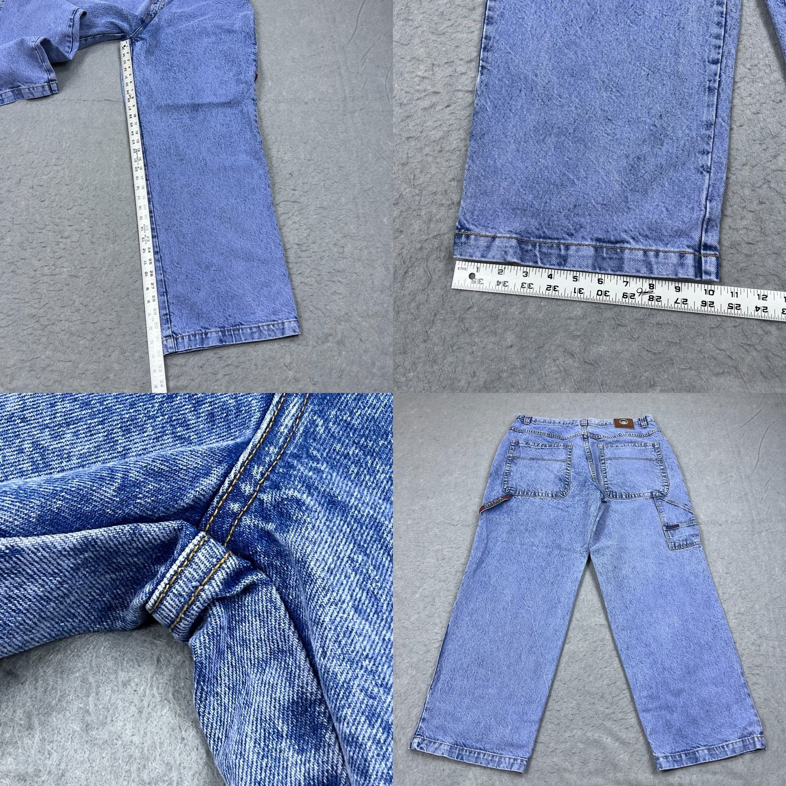 Poler VTG Ice Pole Jeans Men's 40x32 Blue Carpenter Loop Paratroops Y2K Wide Skater Jeans Size US 40 / EU 56 - 8 Thumbnail