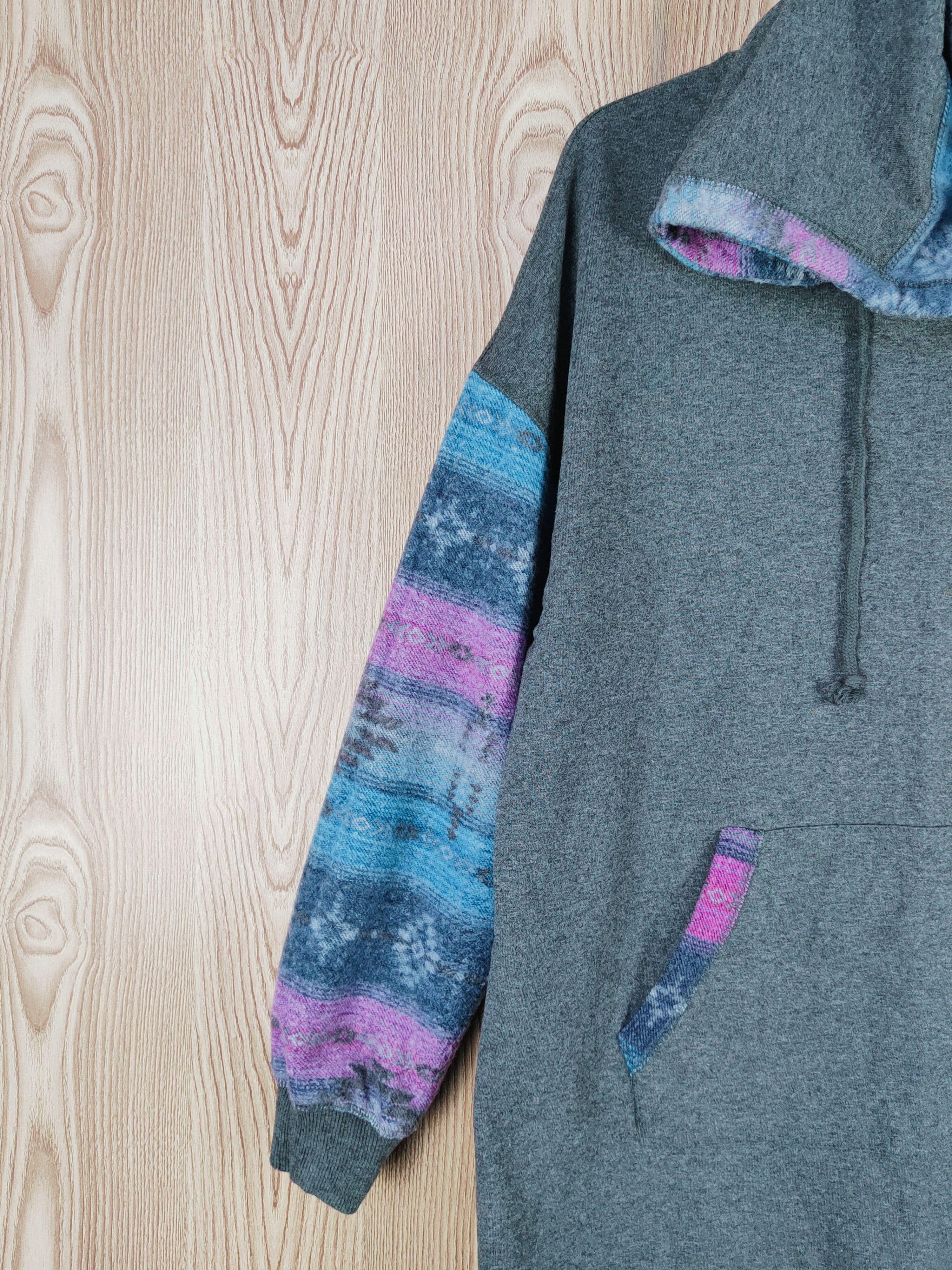 Japanese Brand × Vintage Japanese Brand Dark Gray Hoodie Long Sweatshirts Size L / US 10 / IT 46 - 3 Thumbnail