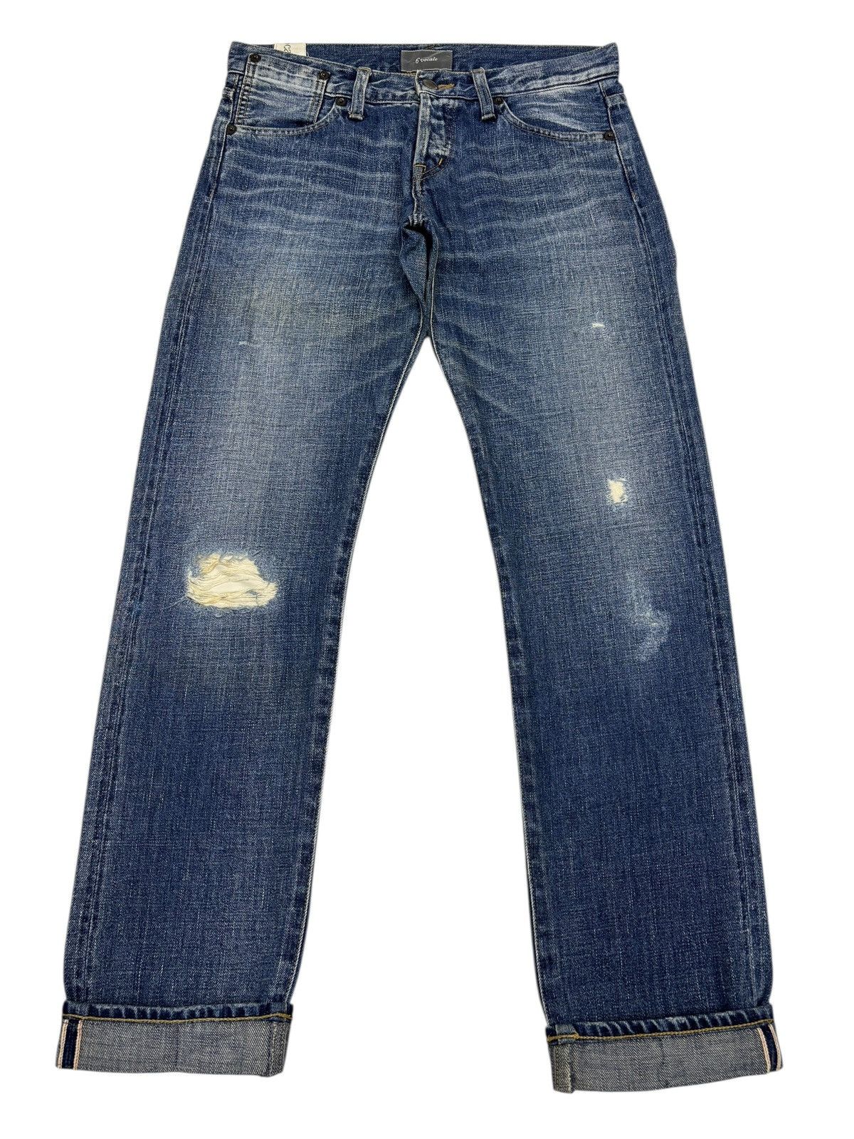 If Six Was Nine 6•Vocale Selvedge Distressed Denim Jeans Size 29" - 1 Thumbnail