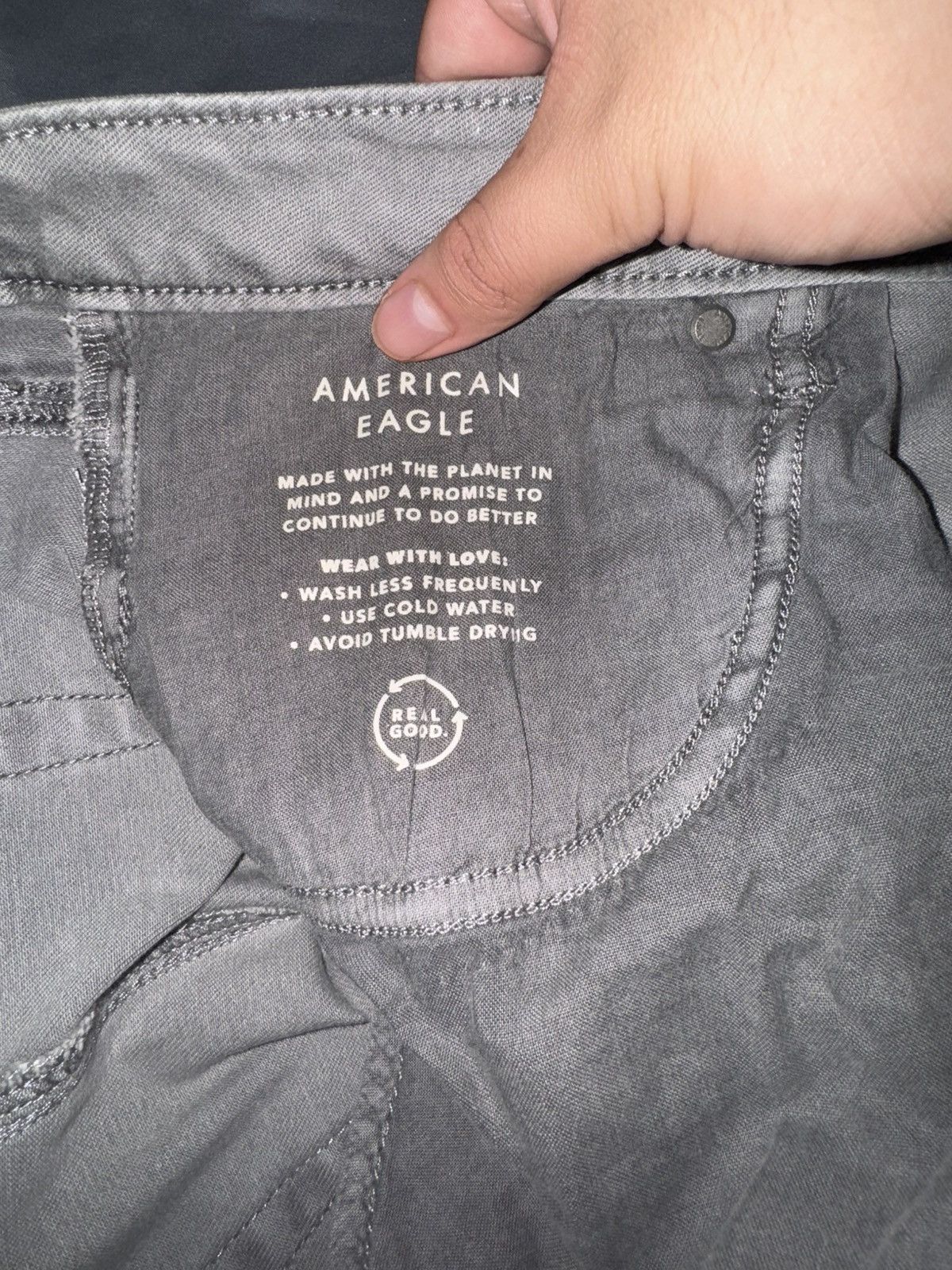 American Eagle Outfitters American Eagle Ripped Grey Jeans Size US 36 / EU 52 - 5 Thumbnail