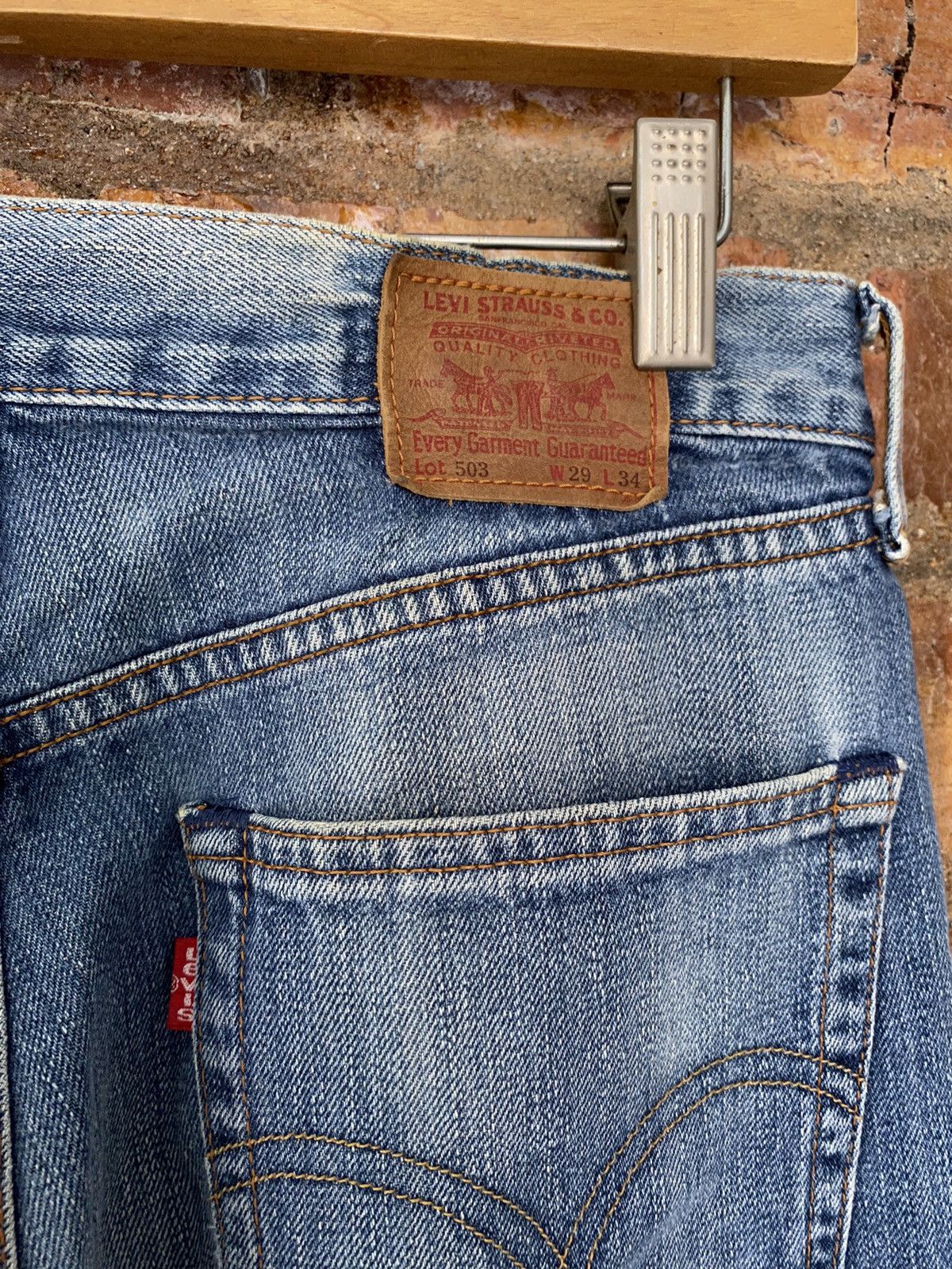 Japanese Brand Vtg Levis Distressed Cross Custom/Rebuild in Japan Size US 29 - 16 Thumbnail