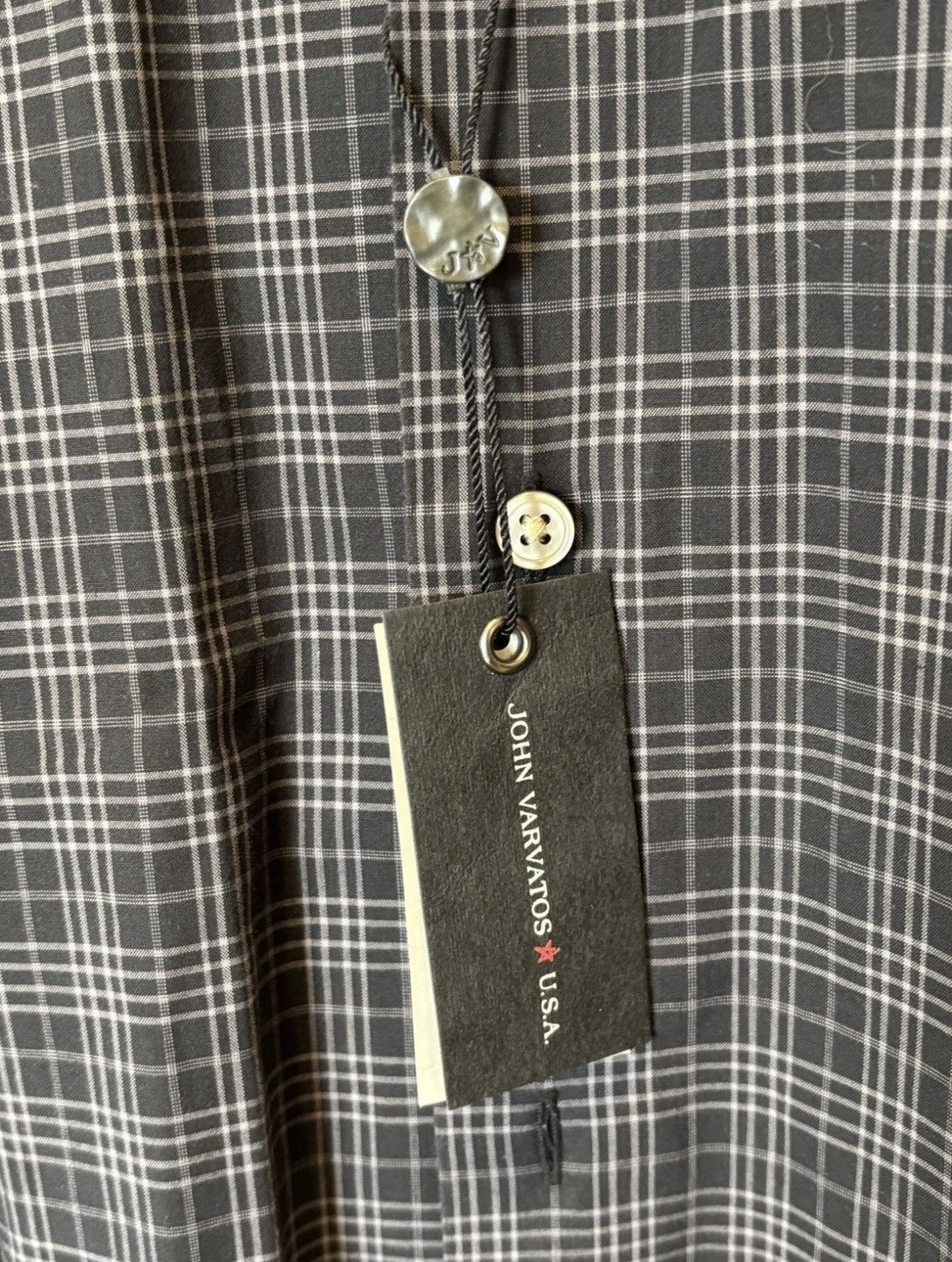 John Varvatos NWT John Varvatos Shirt 2XL XXL Button Up Coal Gray Check Size US XXL / EU 58 / 5 - 4 Thumbnail